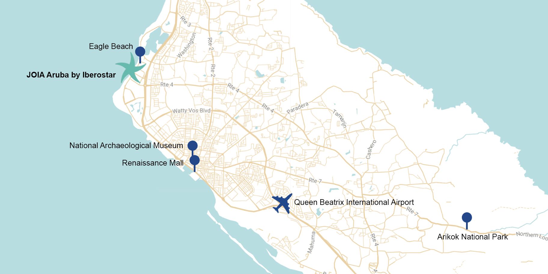 Mapa digital de la ubicación del hotel