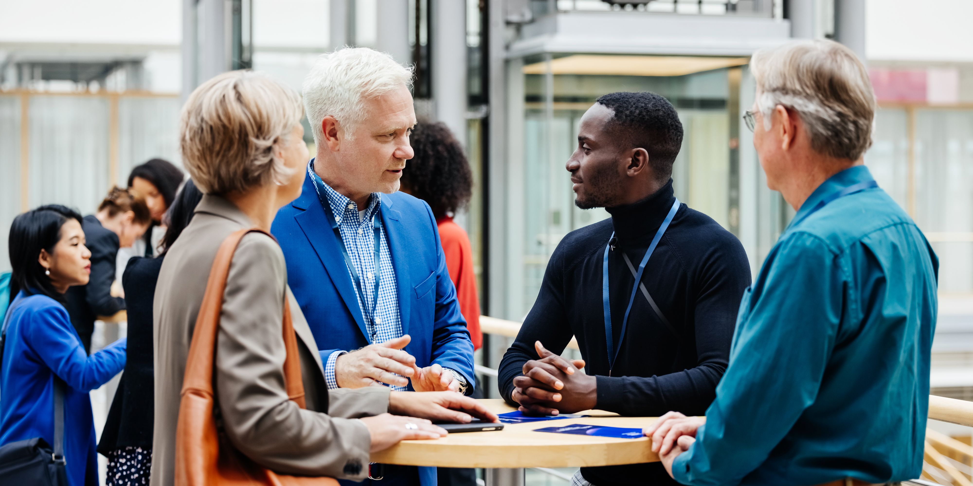 people at business conference