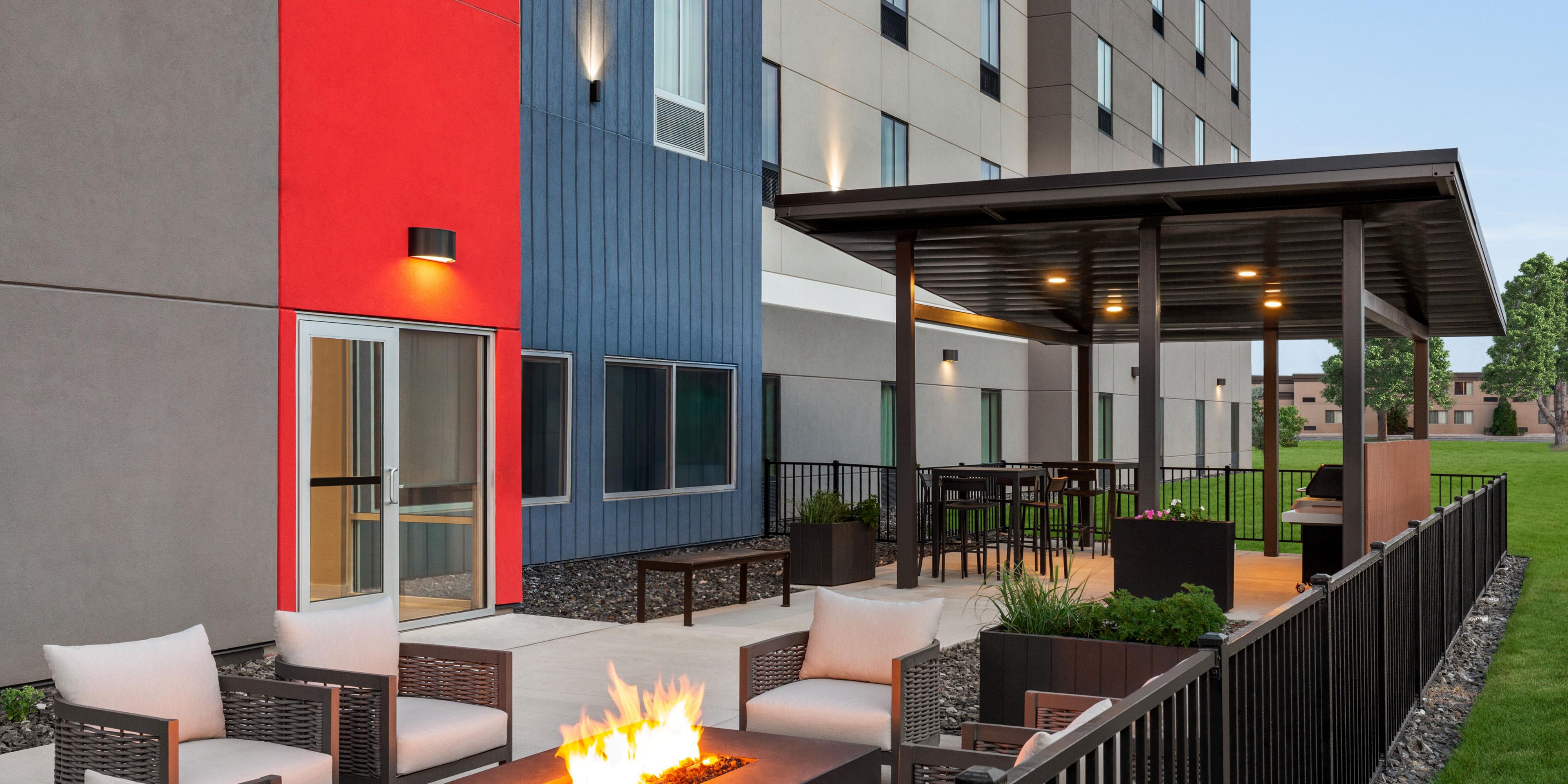Free Wi-Fi, complimentary grab-and-go breakfast, 24/7 free bean-to-cup coffee and sparkling water, free laundry facilities, fitness center, and outdoor gazebo grill a place to cook out with colleagues or new friends.