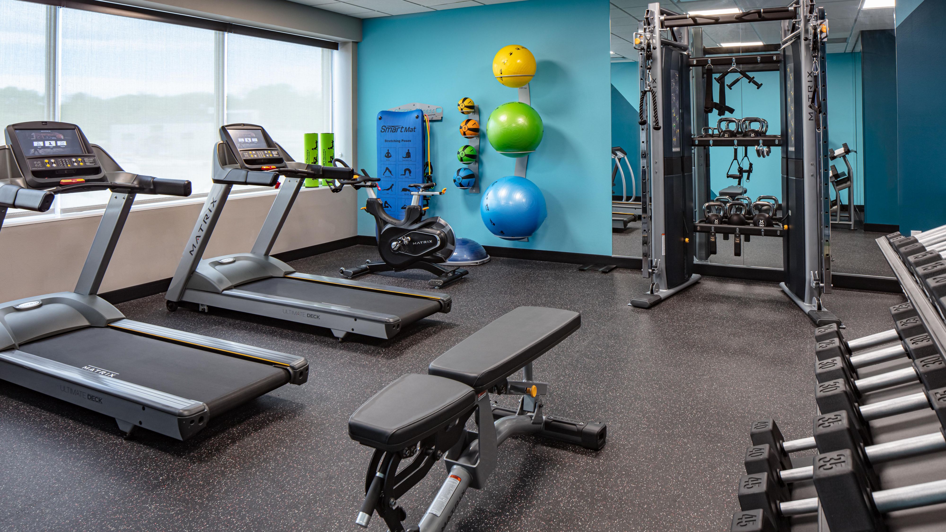 Our fitness center is outfitted with everything you need.