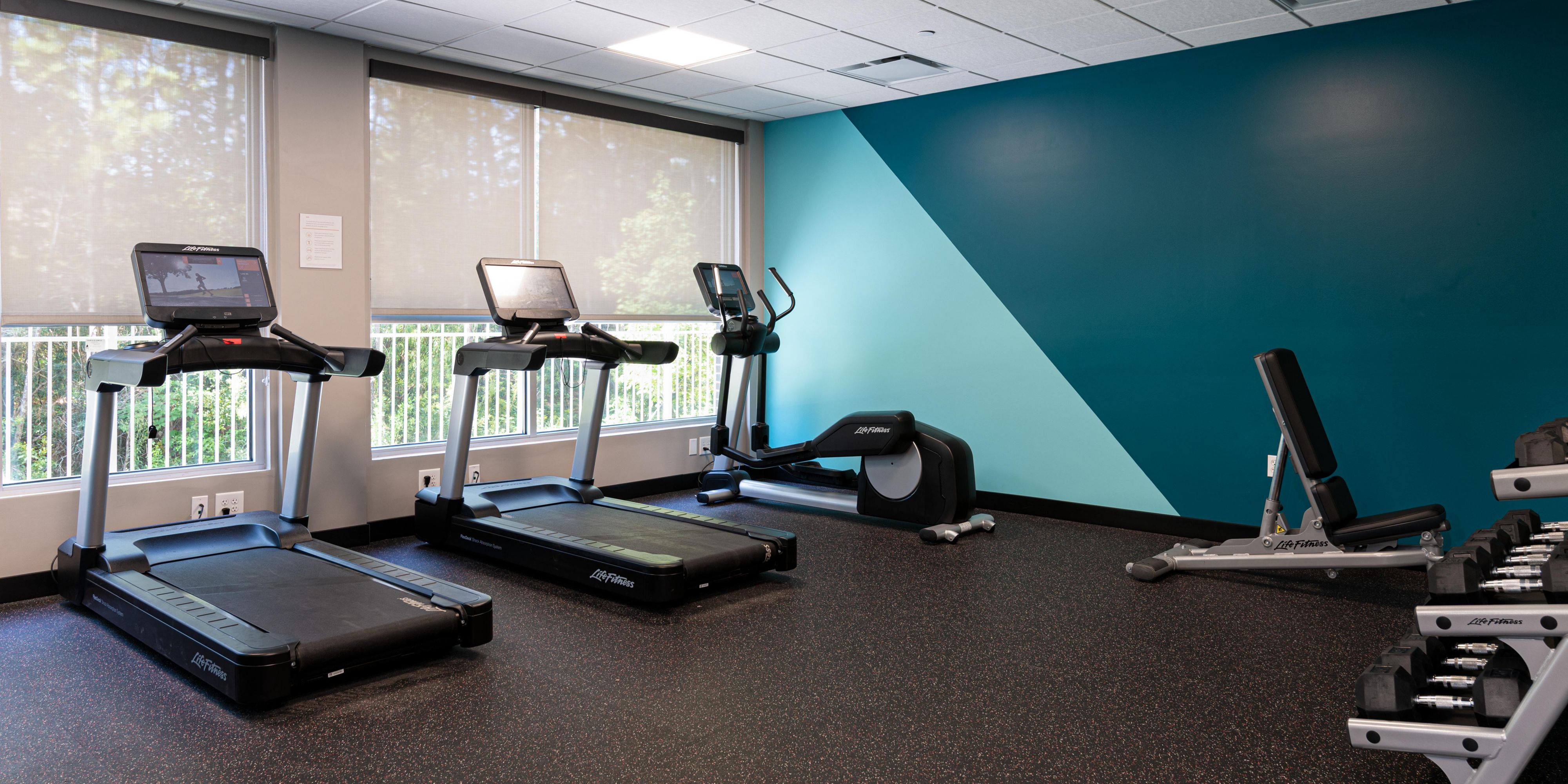 Our gym is available for our guests 24/7. Choose from our wide selection of cardio, weight training, and resistance equipment to customize your workout.