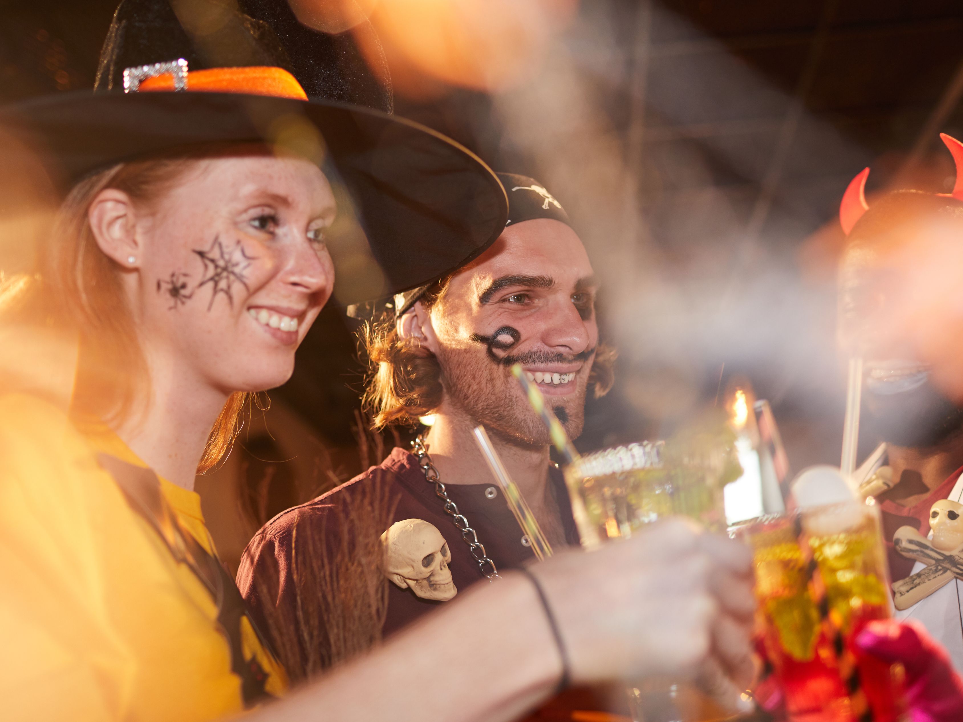 Friends at a halloween concert
