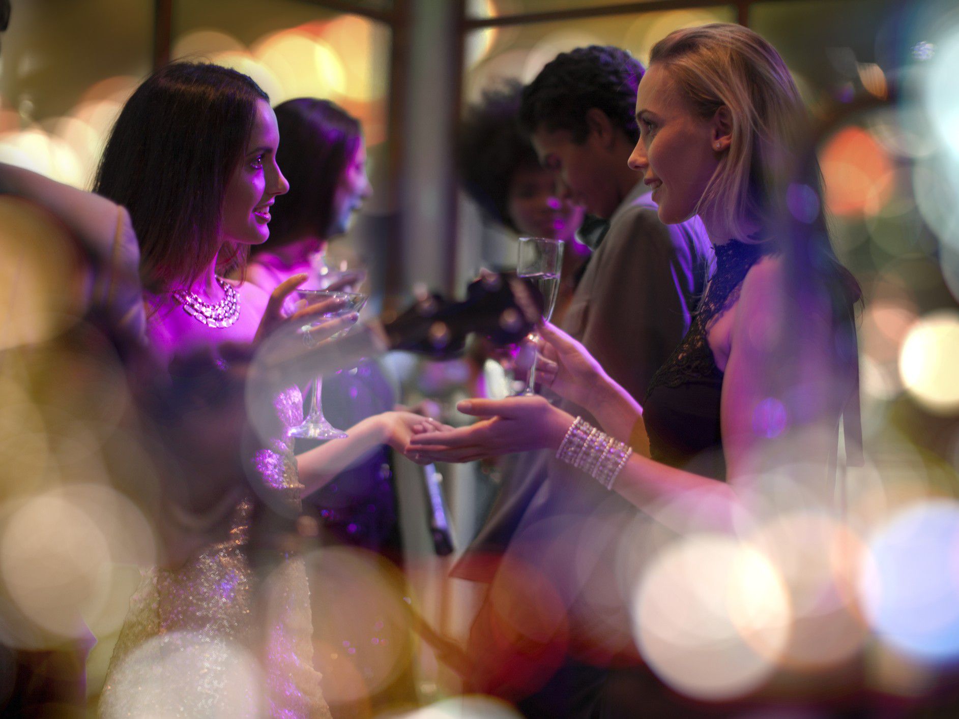 Enjoying a cocktail party