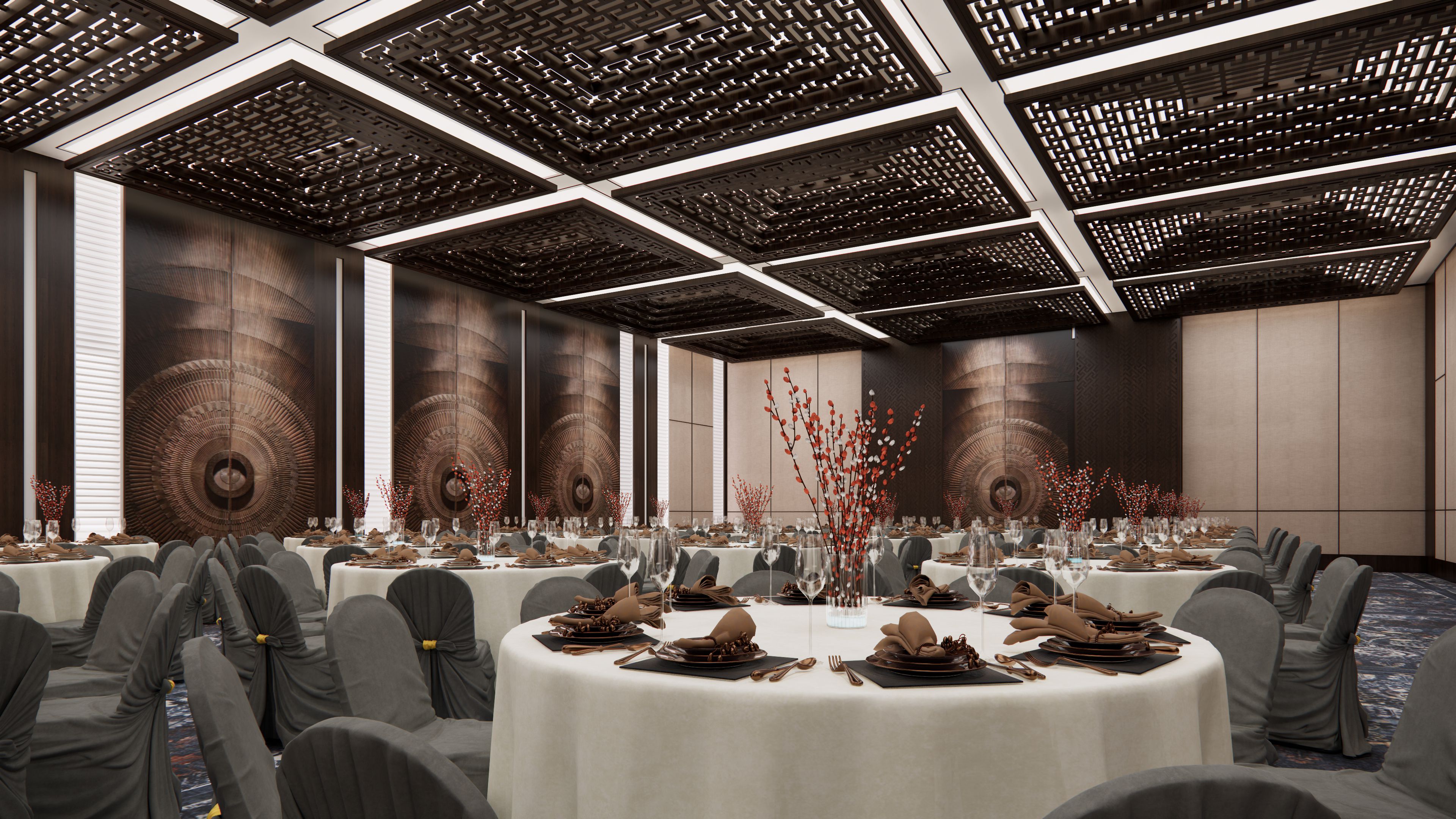 Local architecture surrounded by lush greenery