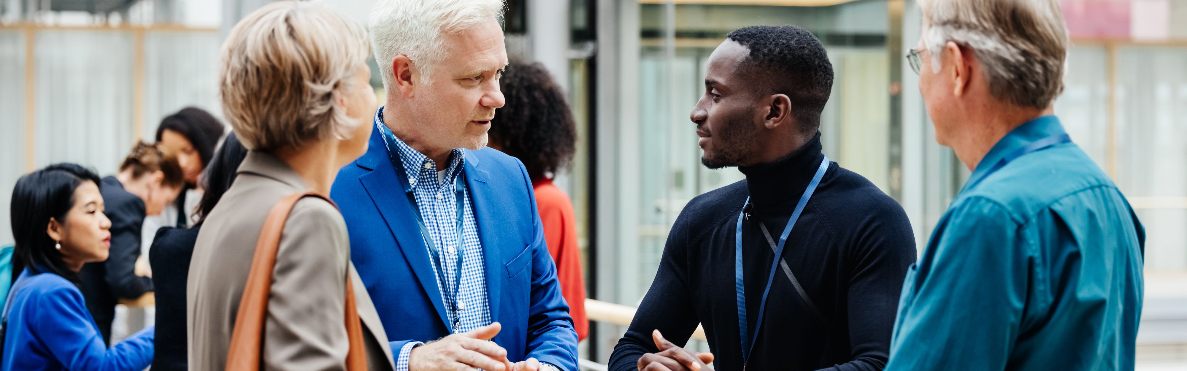 group of people at a conference