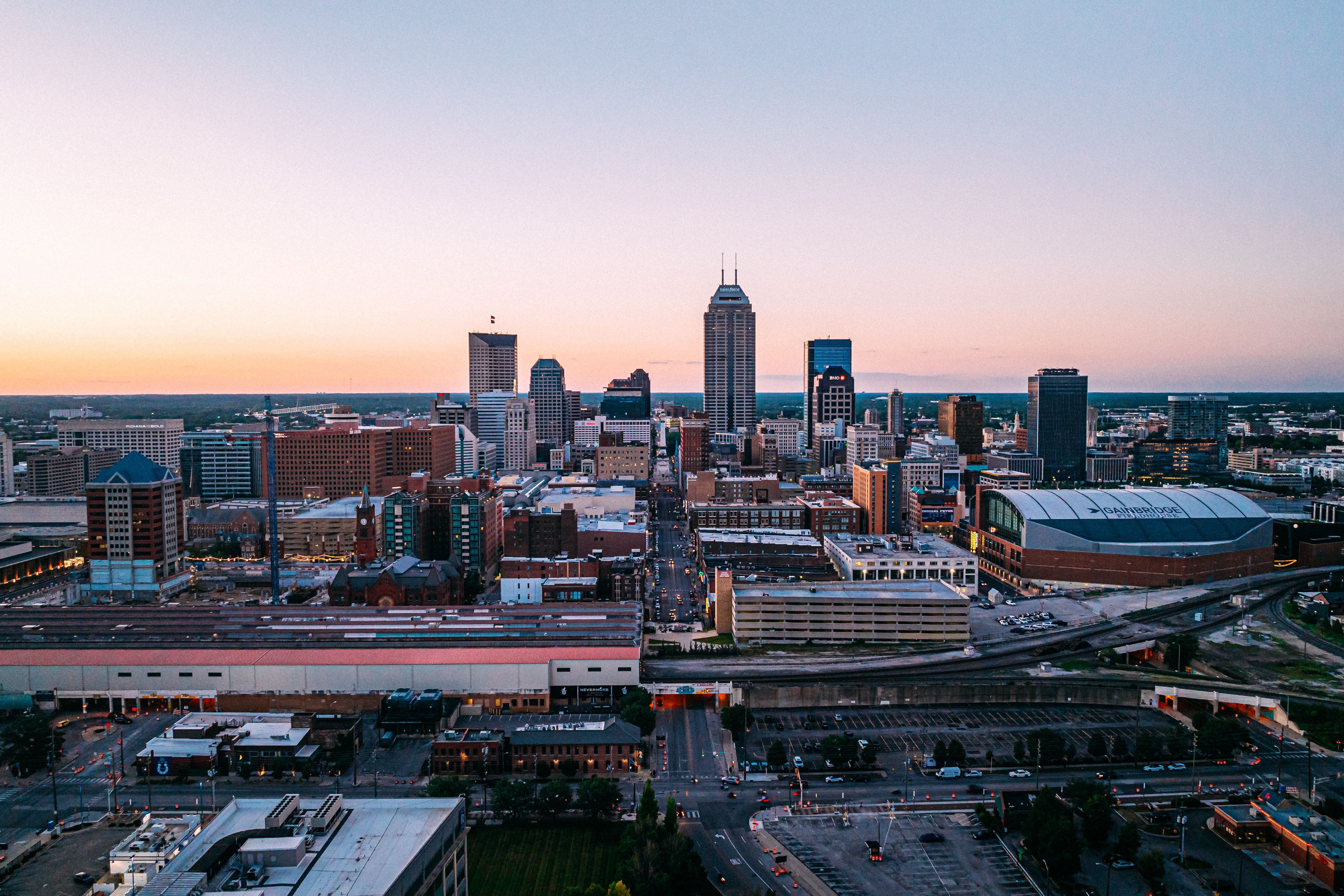 aerial view of Indiannapolis