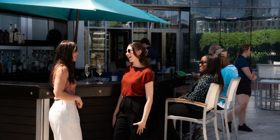 Guests enjoying the 510 Waterfront bar.