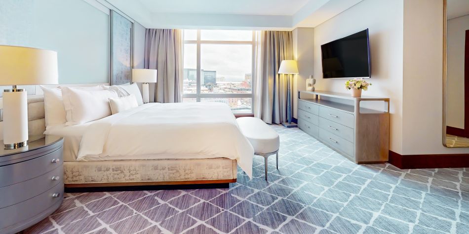Bedroom in the Ambassador suite.