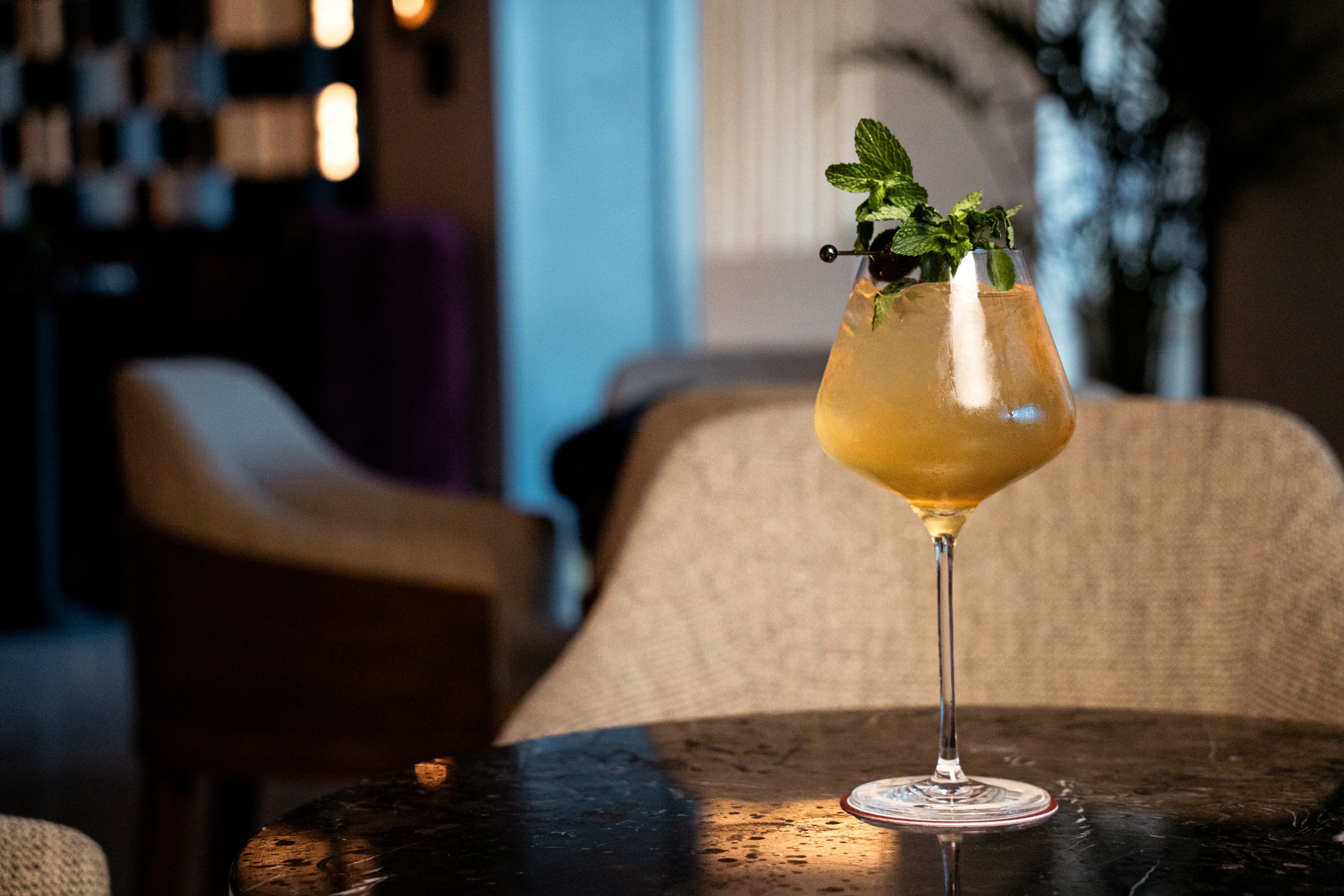 cocktail with garnish