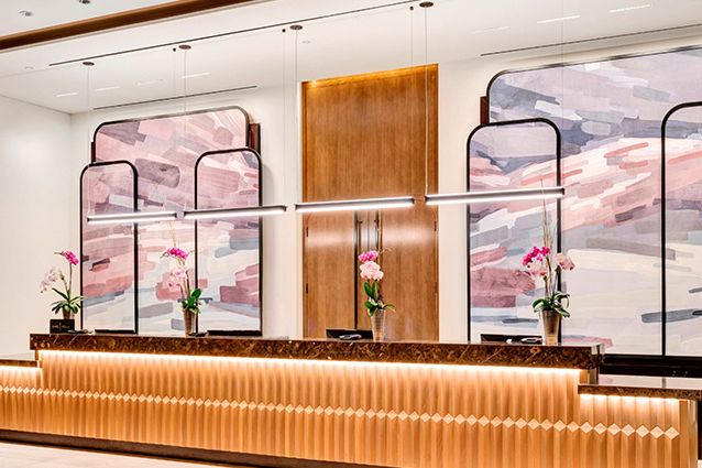 Front desk at the InterContinental Boston.