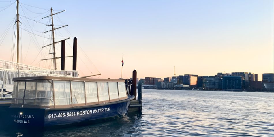 Boston Water Taxi at the docks.