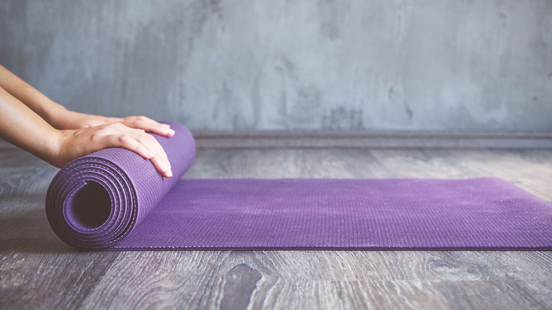 purple yoga mat