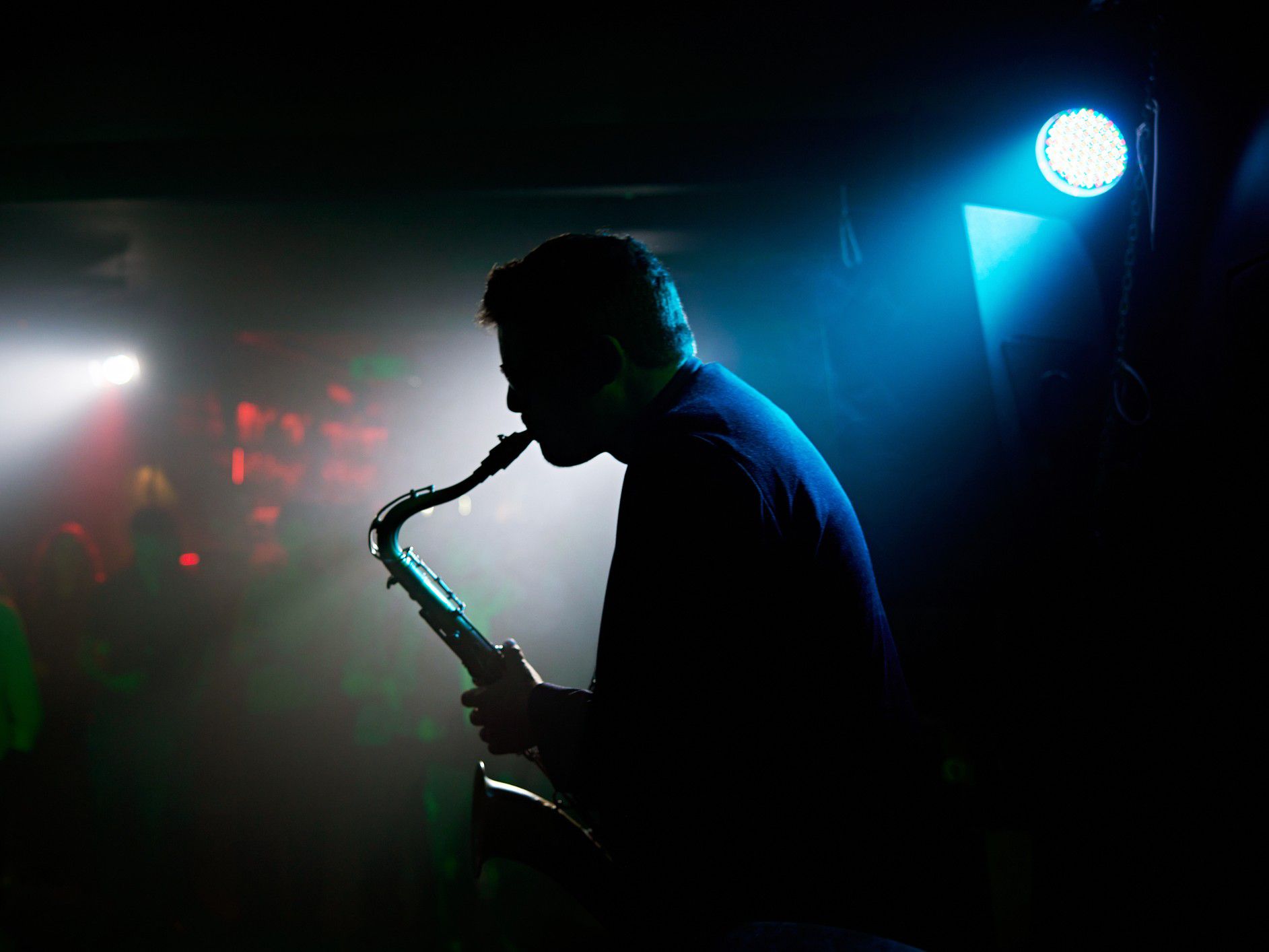man playing musical instrument