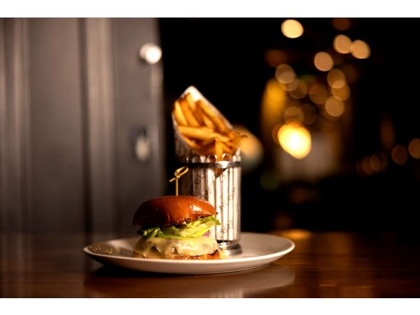 Burger and Fries at Intercontinental Buckhead