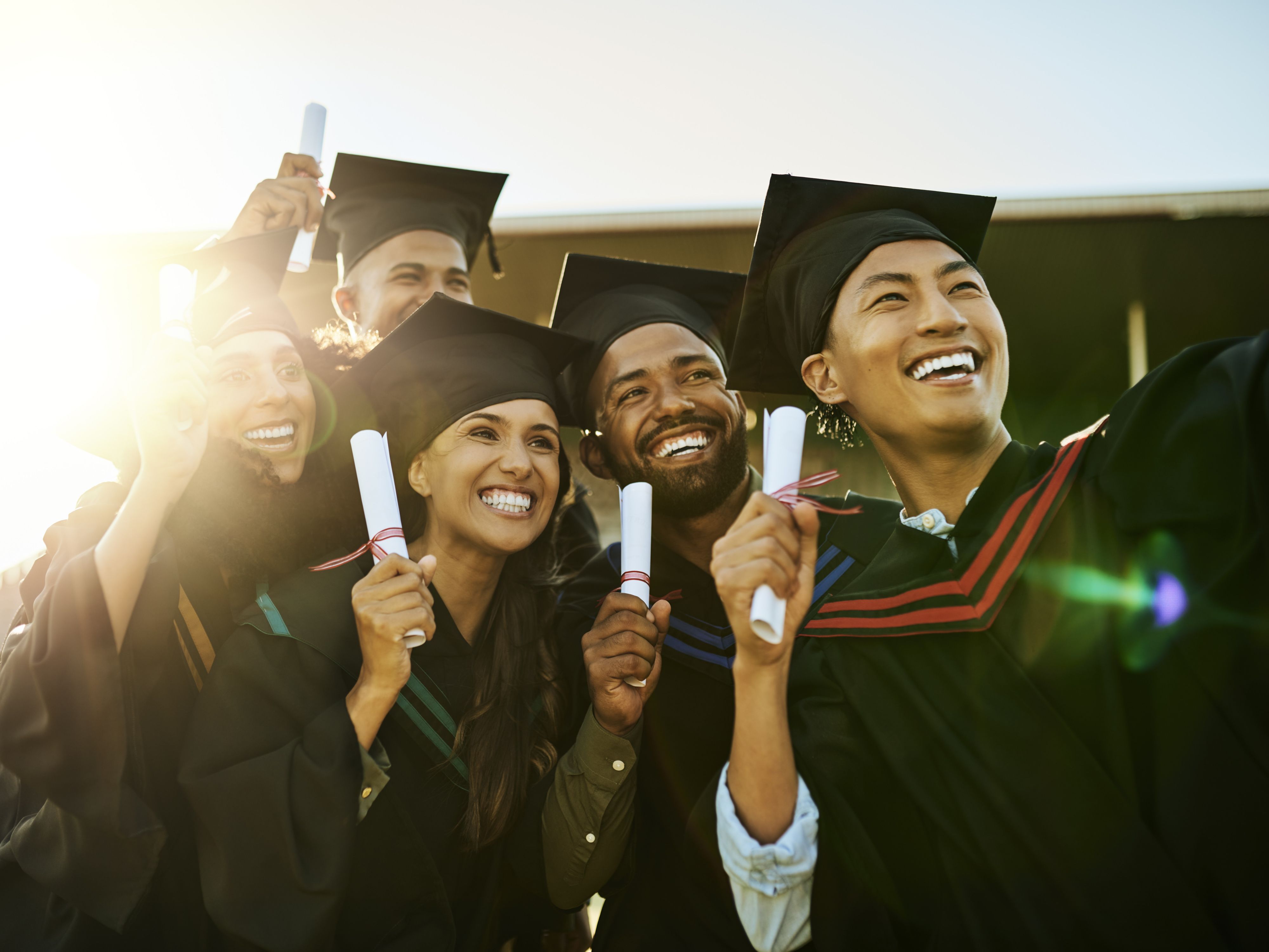 students graduating