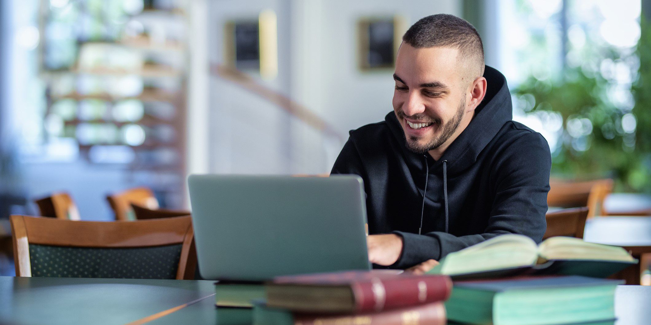 Student studying at Montana State University