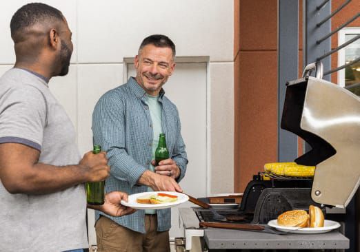 Guests using the hotel grill