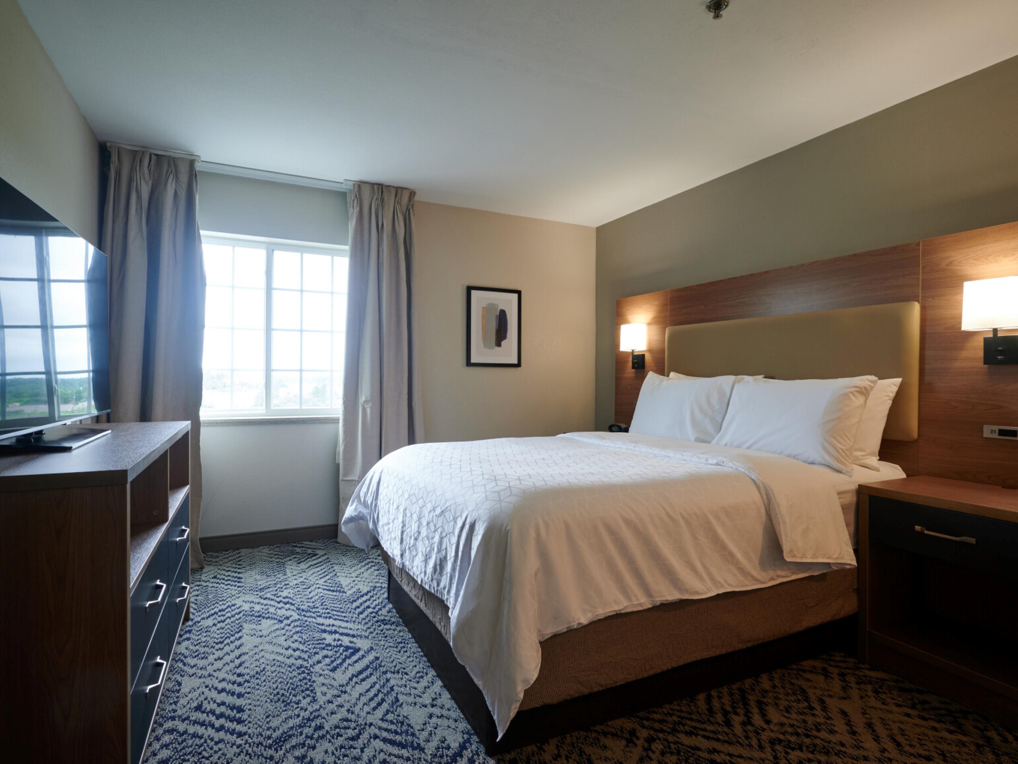 We've Renovated, Fresh and Refreshed! Experience our new updates as we've renovated our hotel guest rooms and facilities. Don't leave your furry friend at home. We provide a pet friendly extended stay experience. In order to accommodate guests not traveling with a four-legged friend, restrictions do apply. Call us for more information.