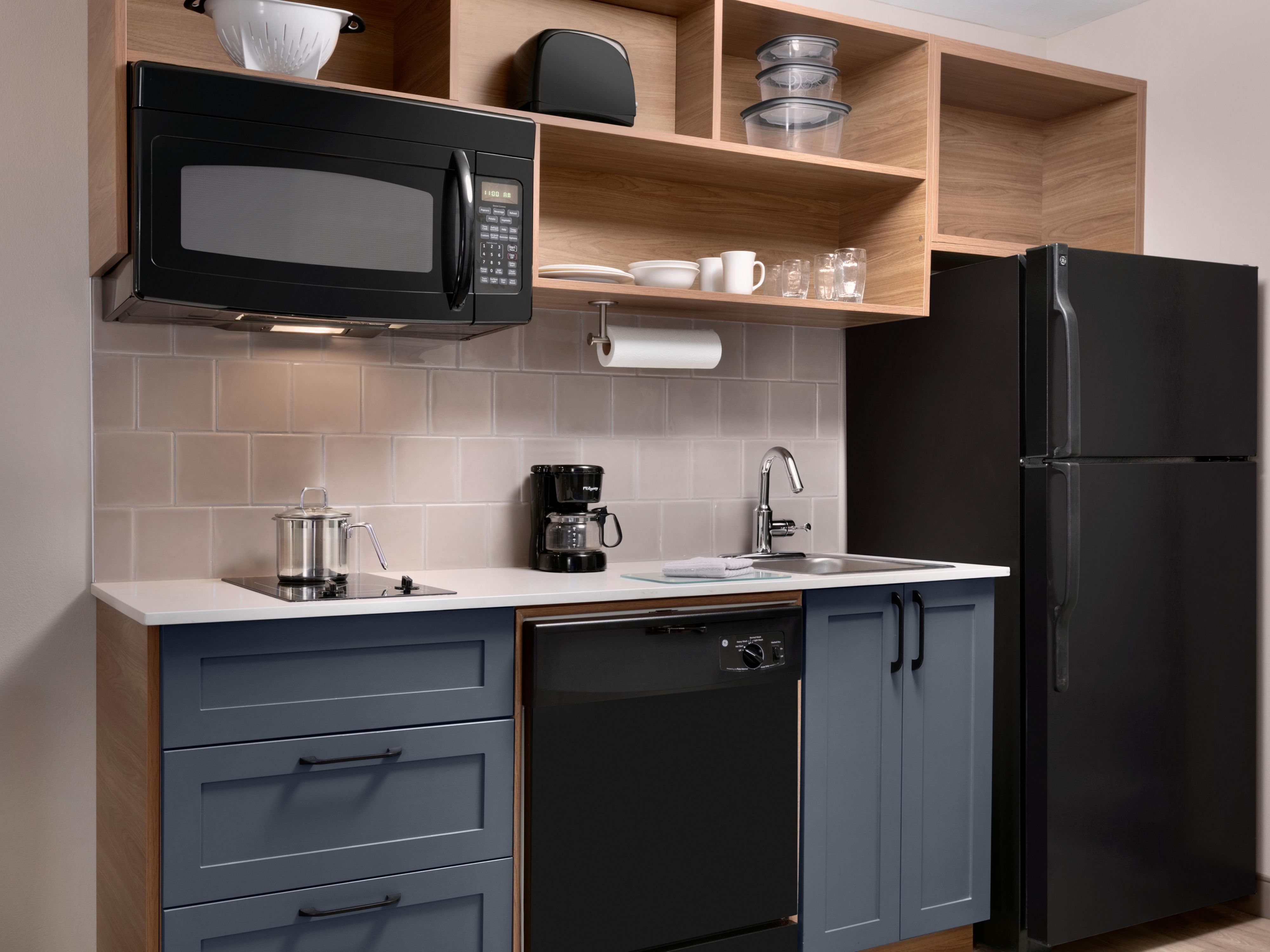 You will feel right at home with our spacious suites featuring fully equipped kitchens. In the mood to cook? We feature a 24 hour pantry with a wide variety of items to choose from. 