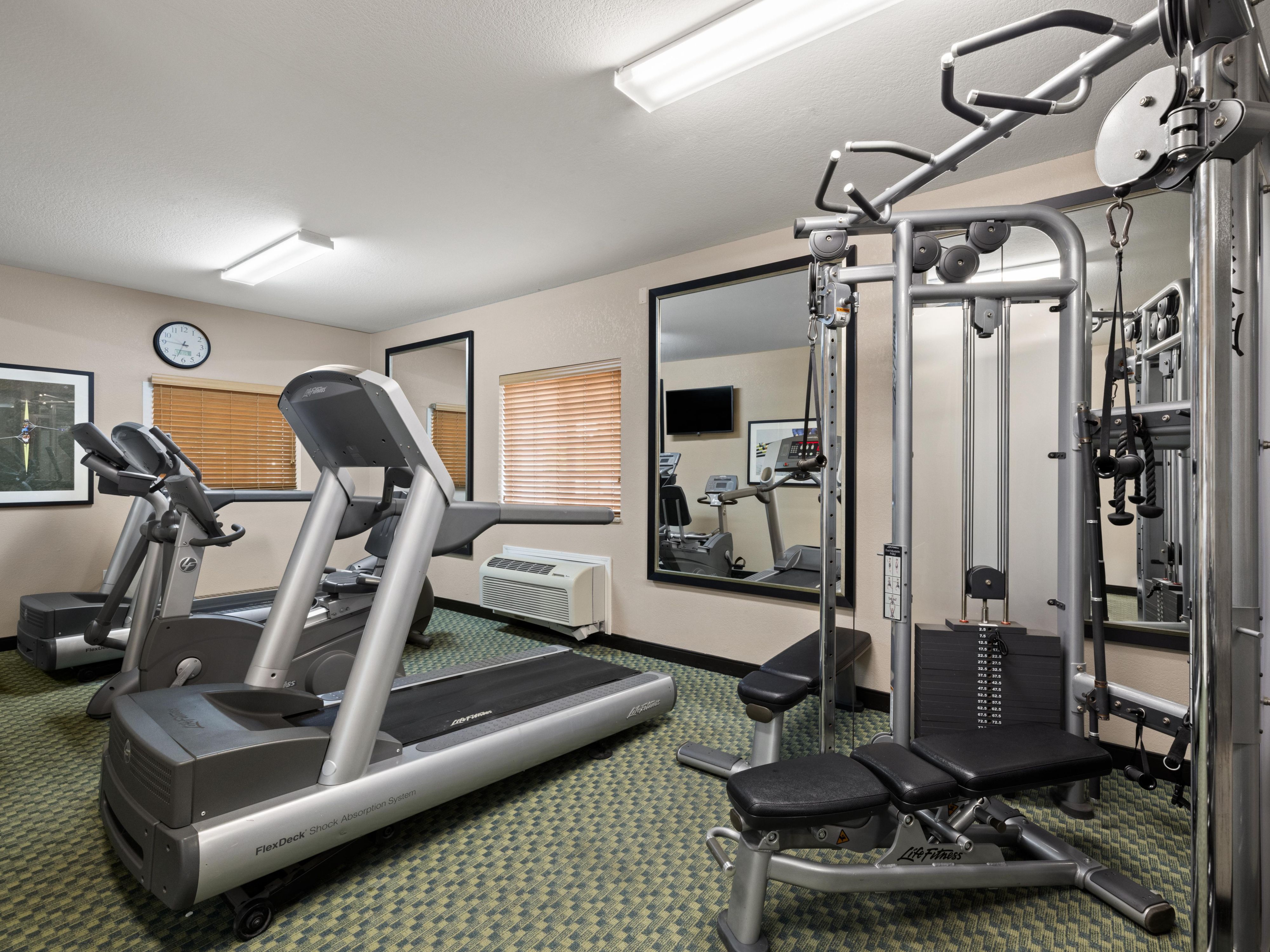 Enjoy our 24/7 full-service fitness center