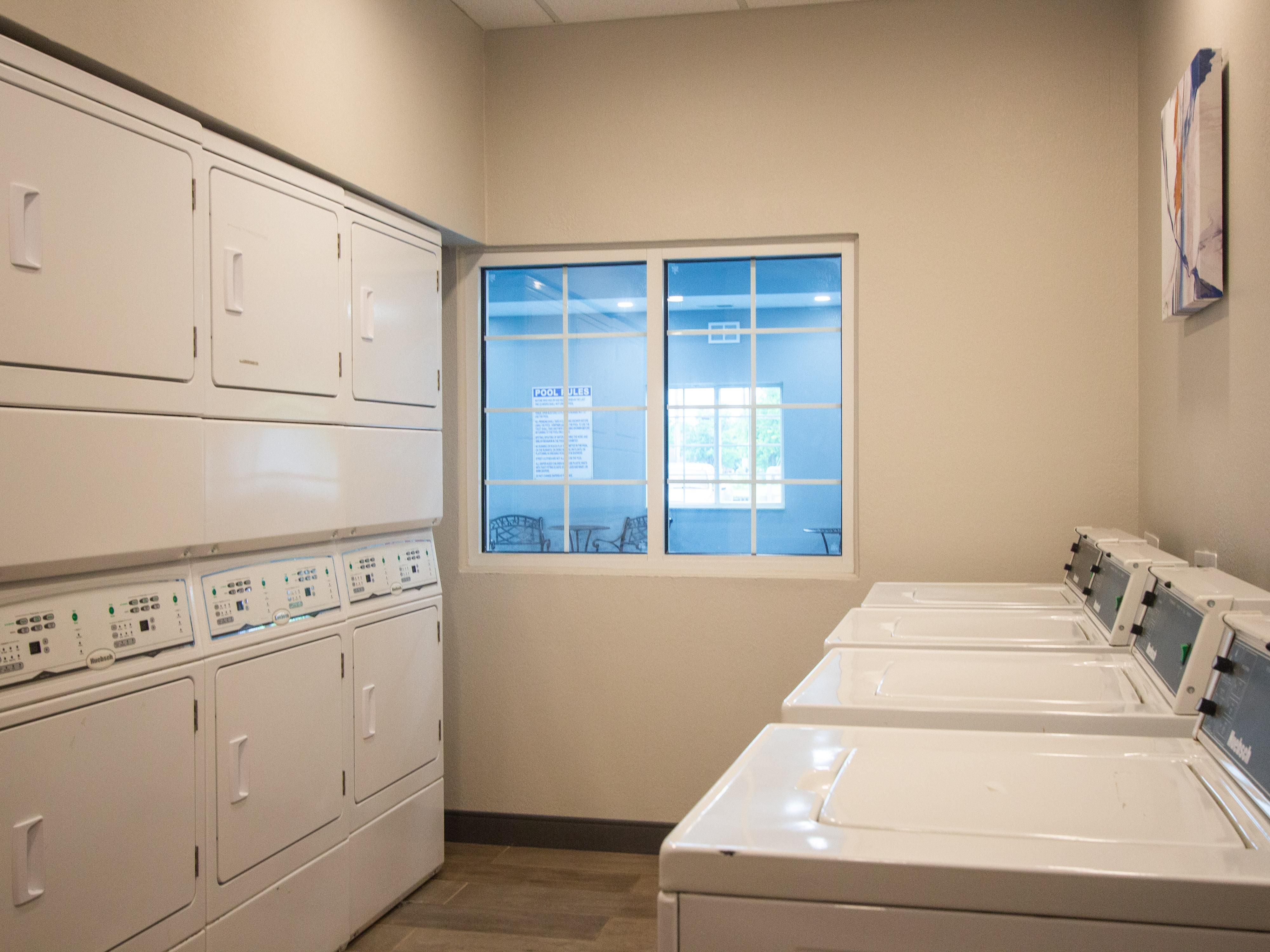 Stay fresh for work or play with complimentary guest laundry, available 24/7. Pack lighter and take advantage of this thoughtful, free amenity that makes your extended stay even more convenient and stress-free.