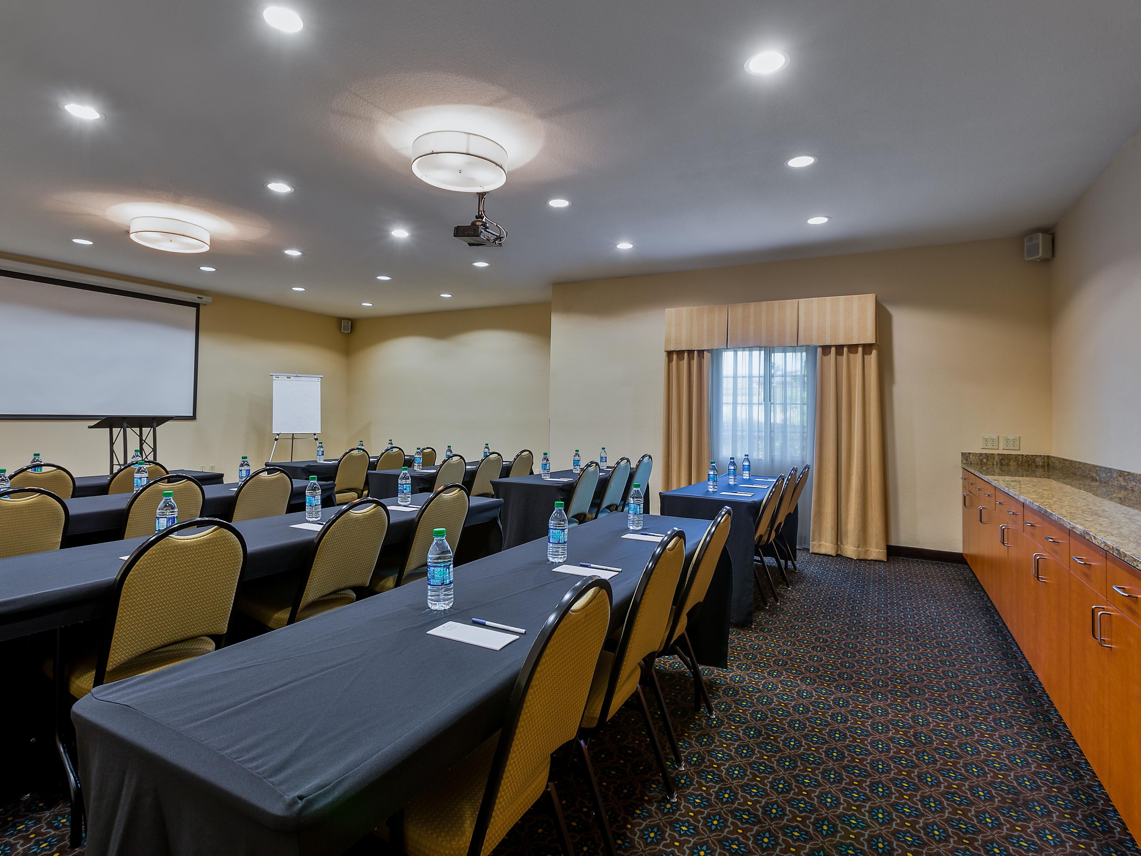 At Candlewood Suites Decatur Medical Center, our spacious meeting room isn't just a place to gather—it's where bright ideas find their spark, transforming ordinary meetings into illuminating experiences that light the path to success.