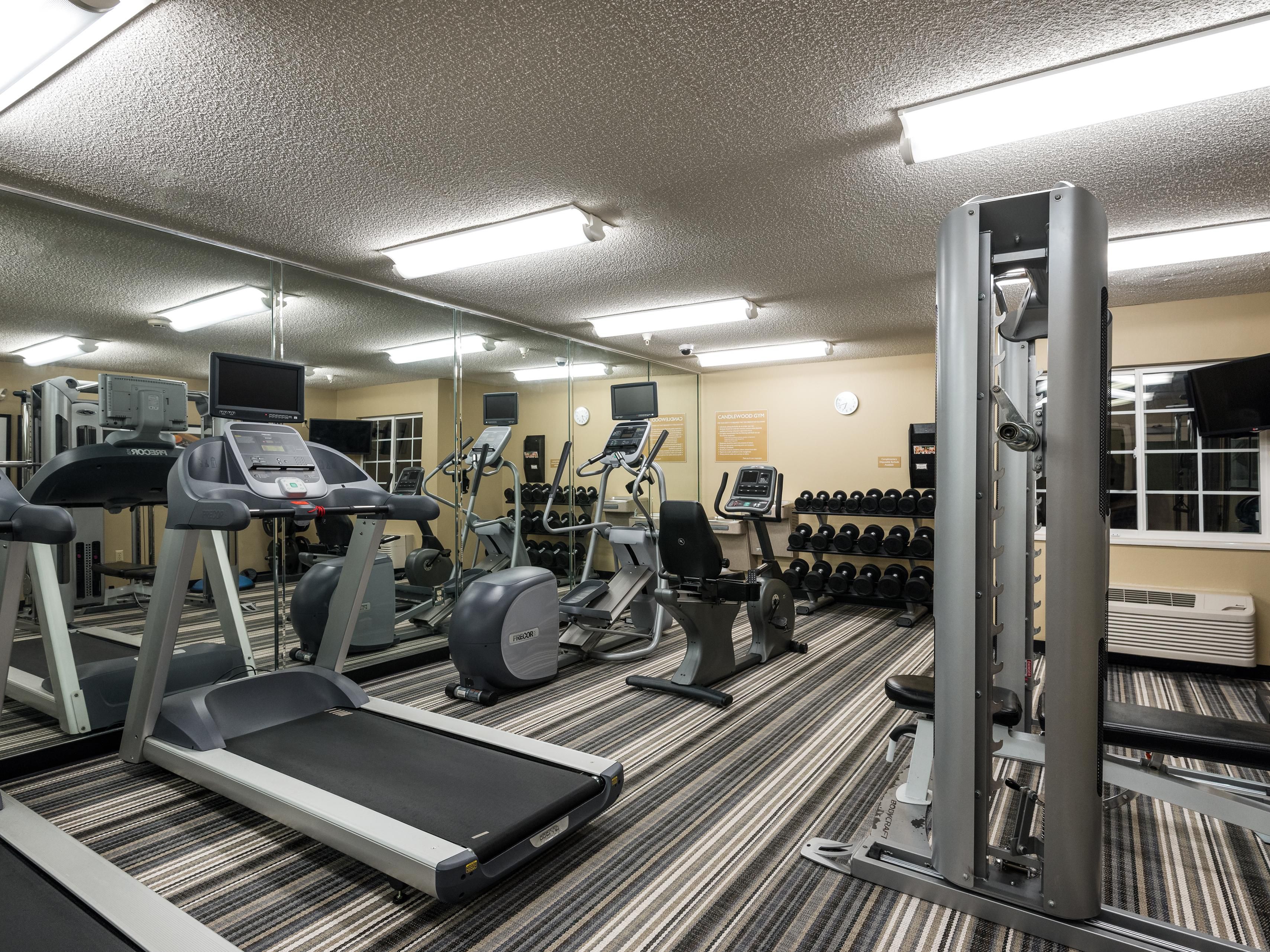 Keep up on your fitness routine in our on-site Fitness Center.