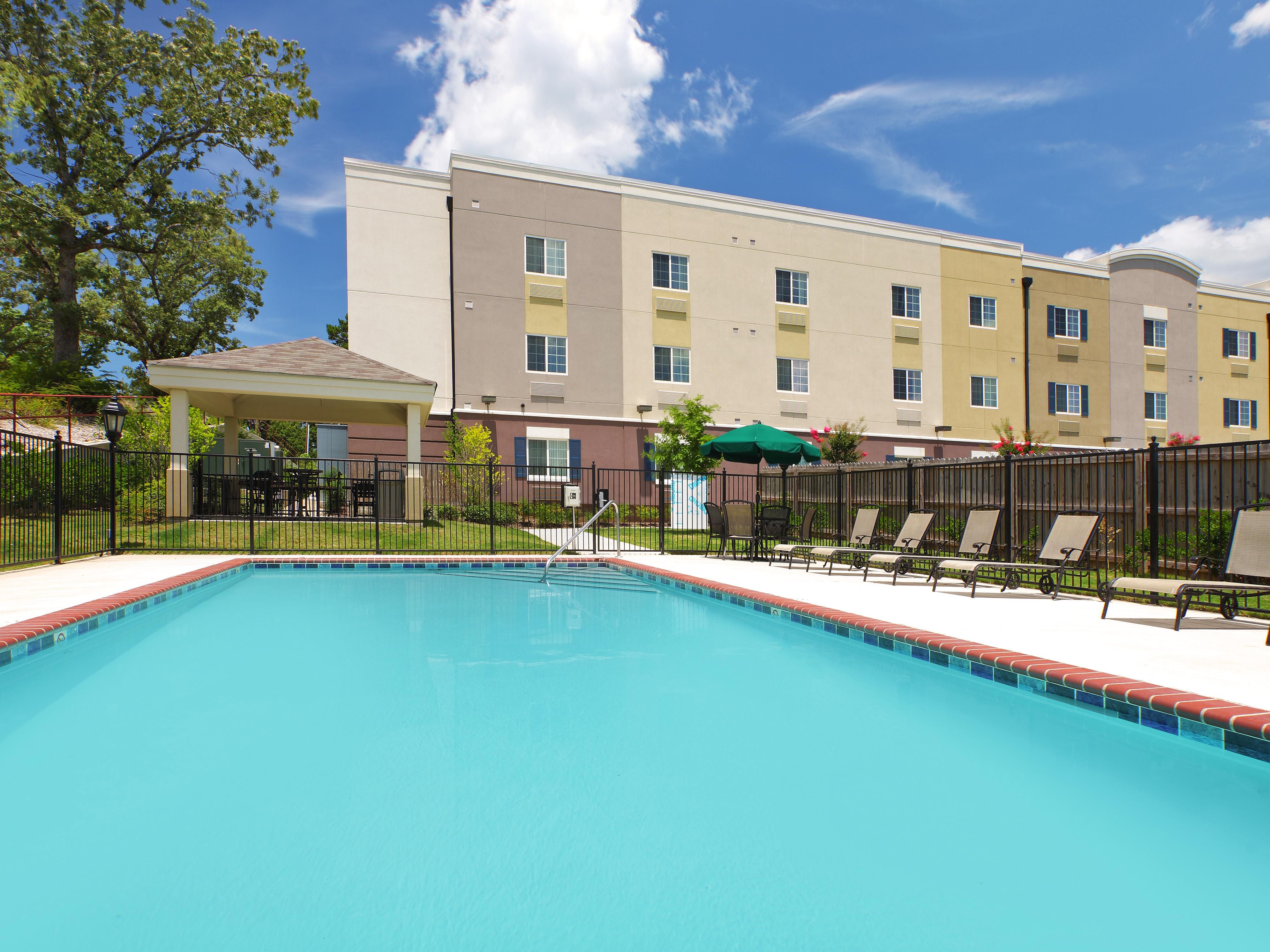 With warm weather upon us, it's the perfect time to soak up the sun at our outdoor pool and patio! Bring your floaties and relax in our spacious pool, open daily through Labor Day!