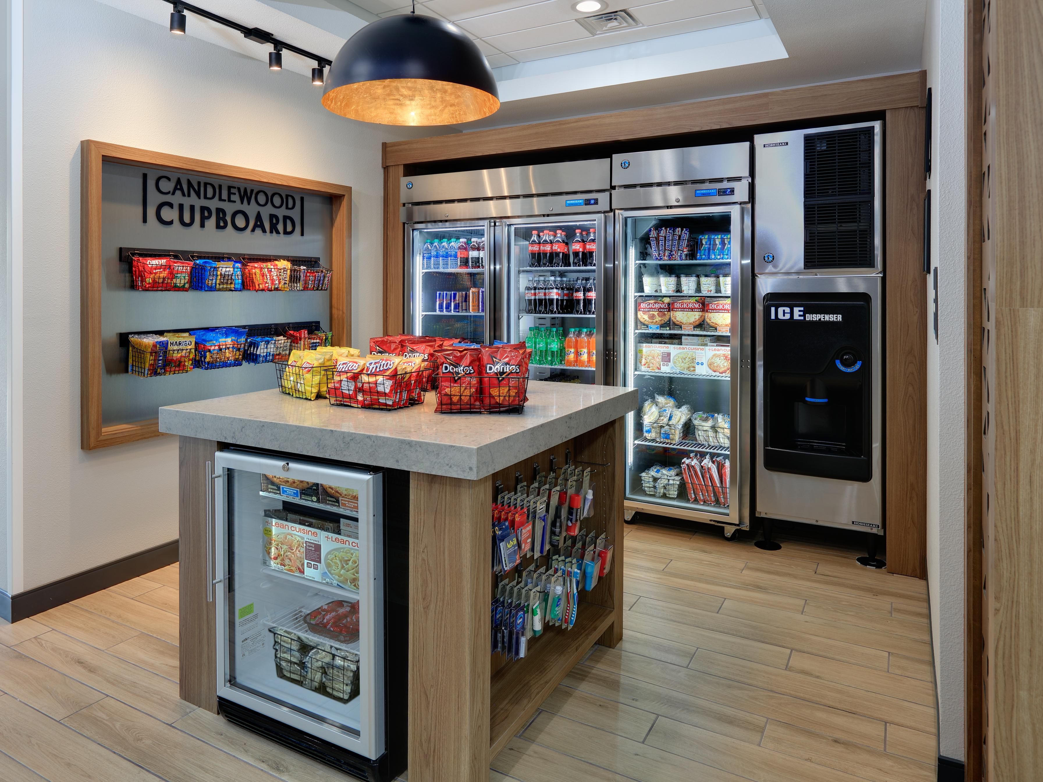 Enjoy the convenience of our Cupboard for a snack, drink or meal.