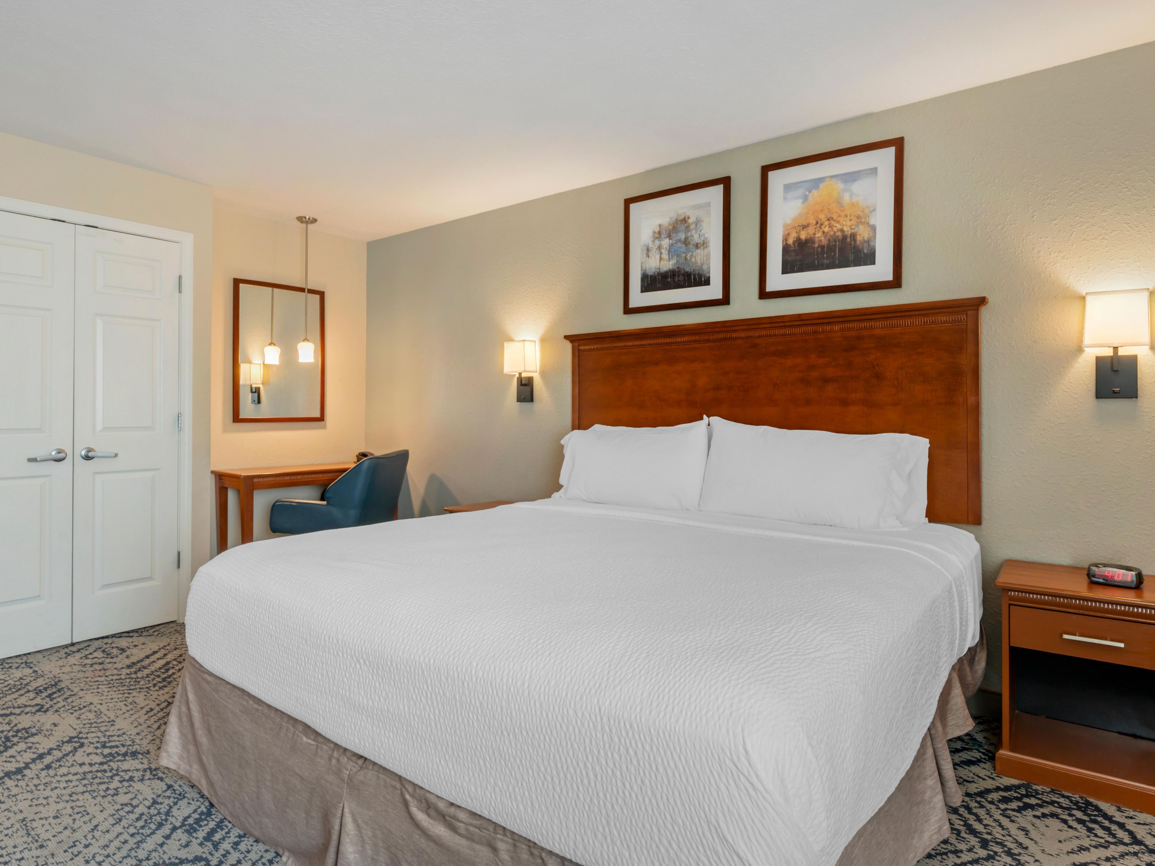 Suite with separate bedroom, a spacious closet & living space