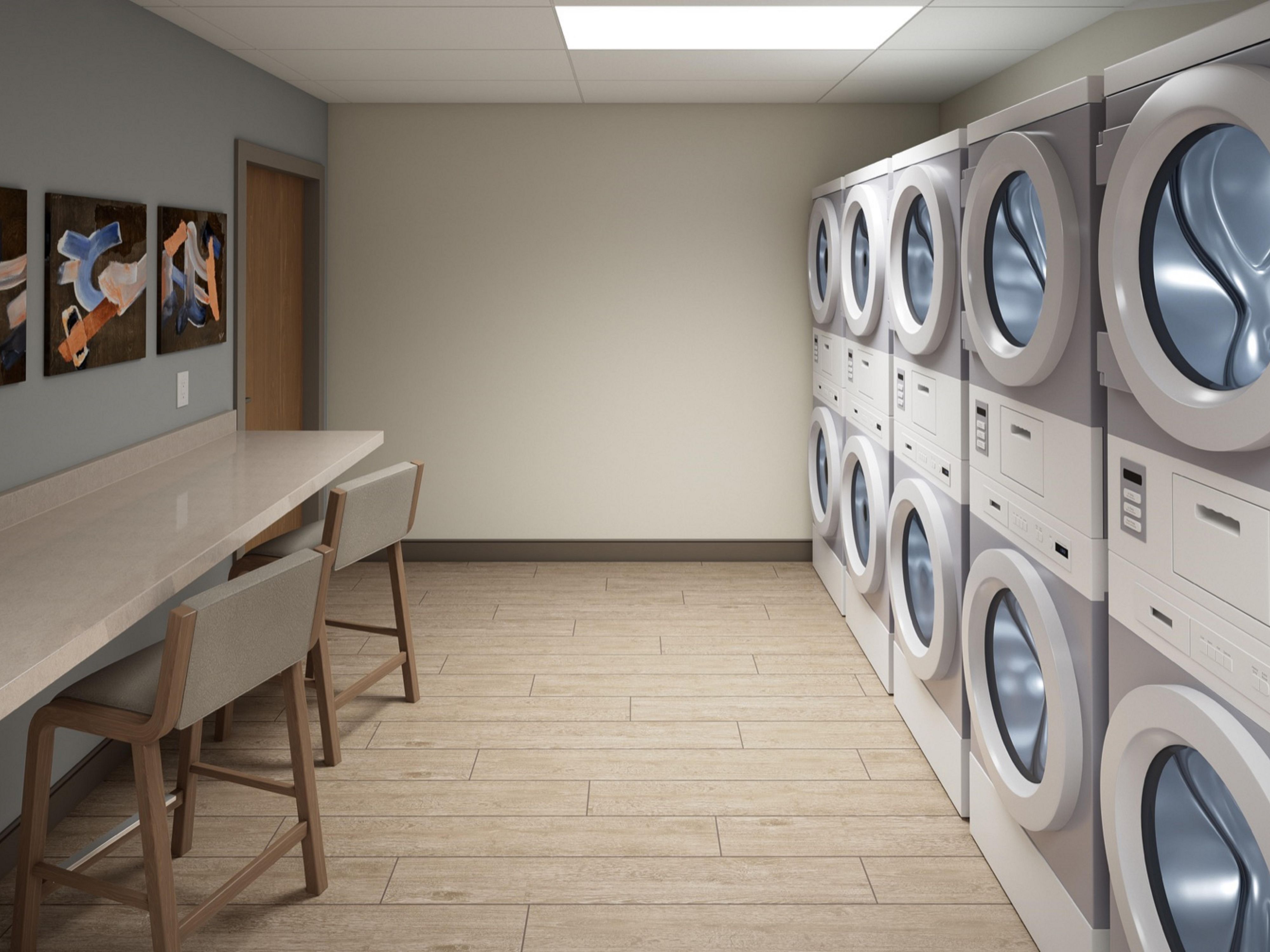 Keeping up with your day to day doesn't have to be a struggle when you are away.  Enjoy the conveniences of home with our clean on site guest laundry facilities.