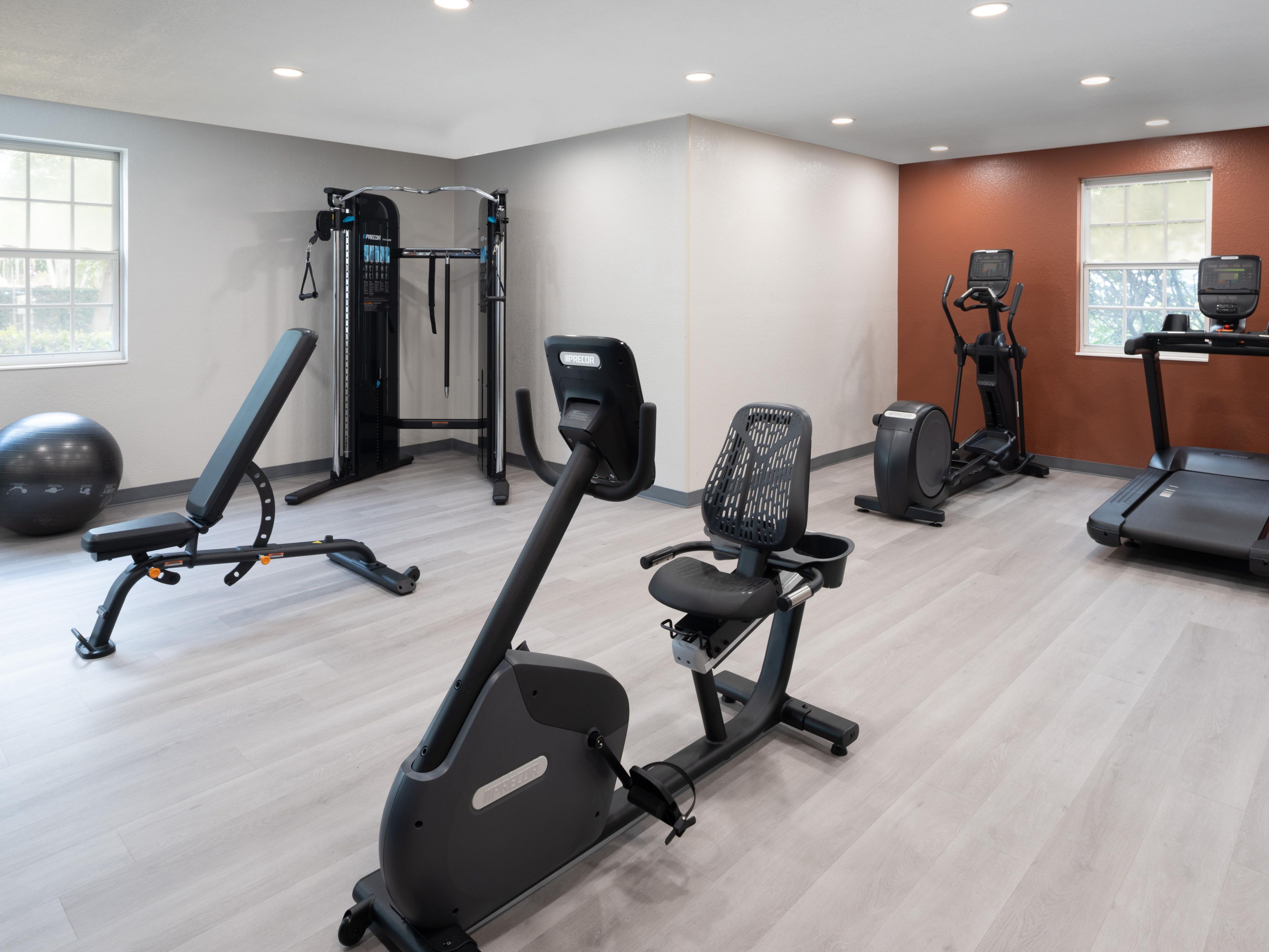 Stretch, Meditate, and Feel the Burn at our new Fitness Center with all new equipment.  