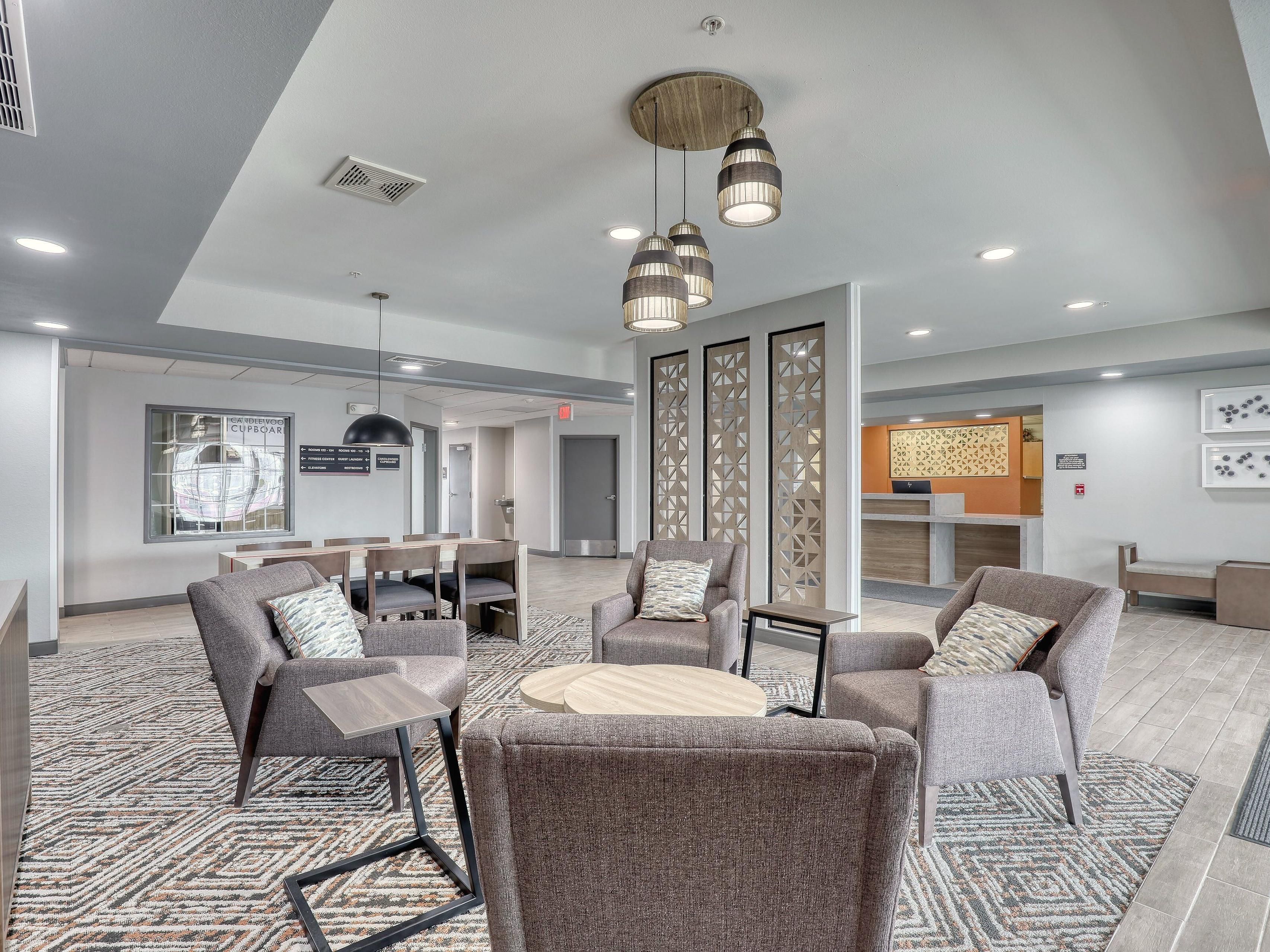 Enjoy our modern and comfortable lobby area.