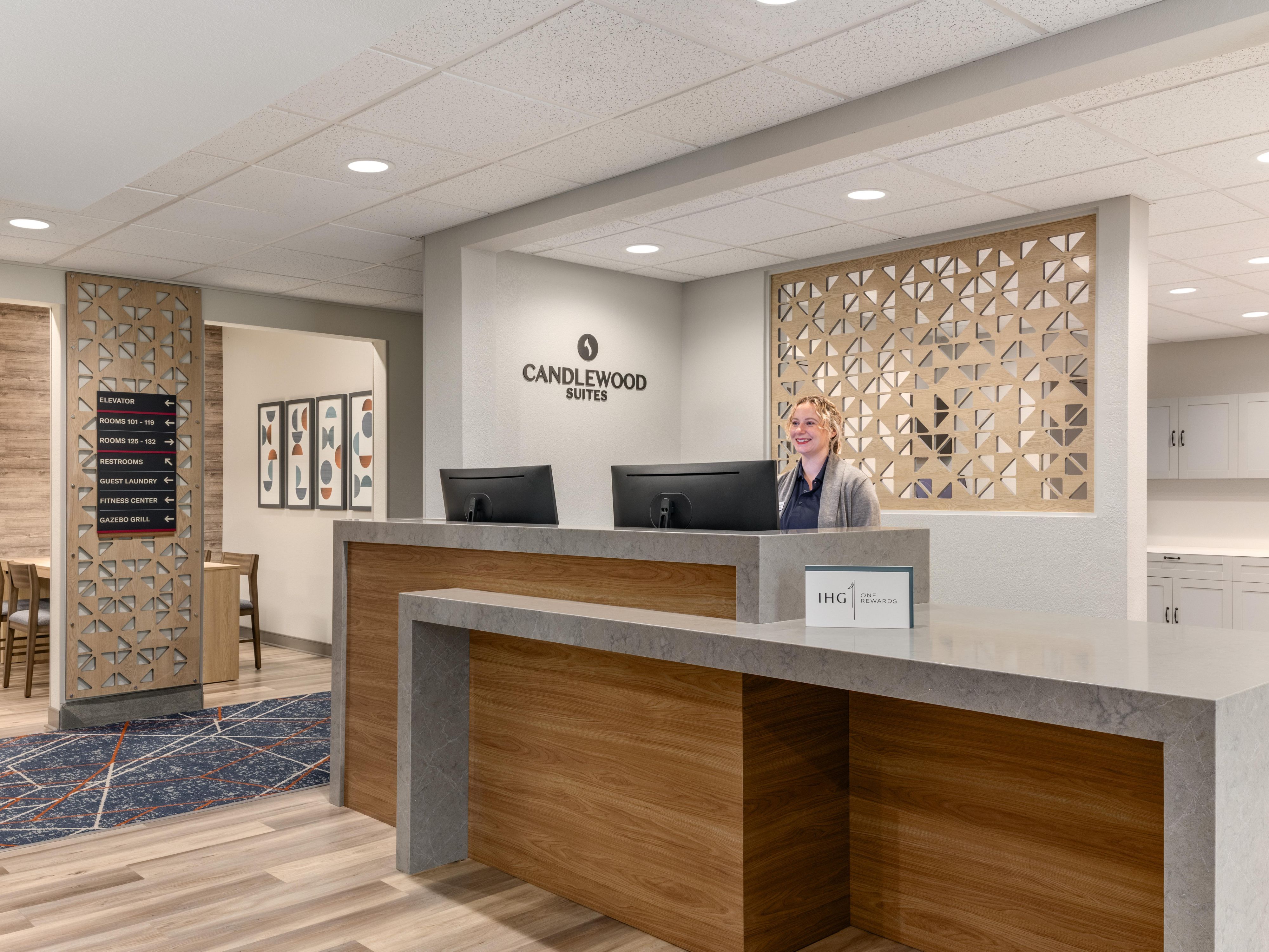 Front Desk Layout ensures smooth check-ins