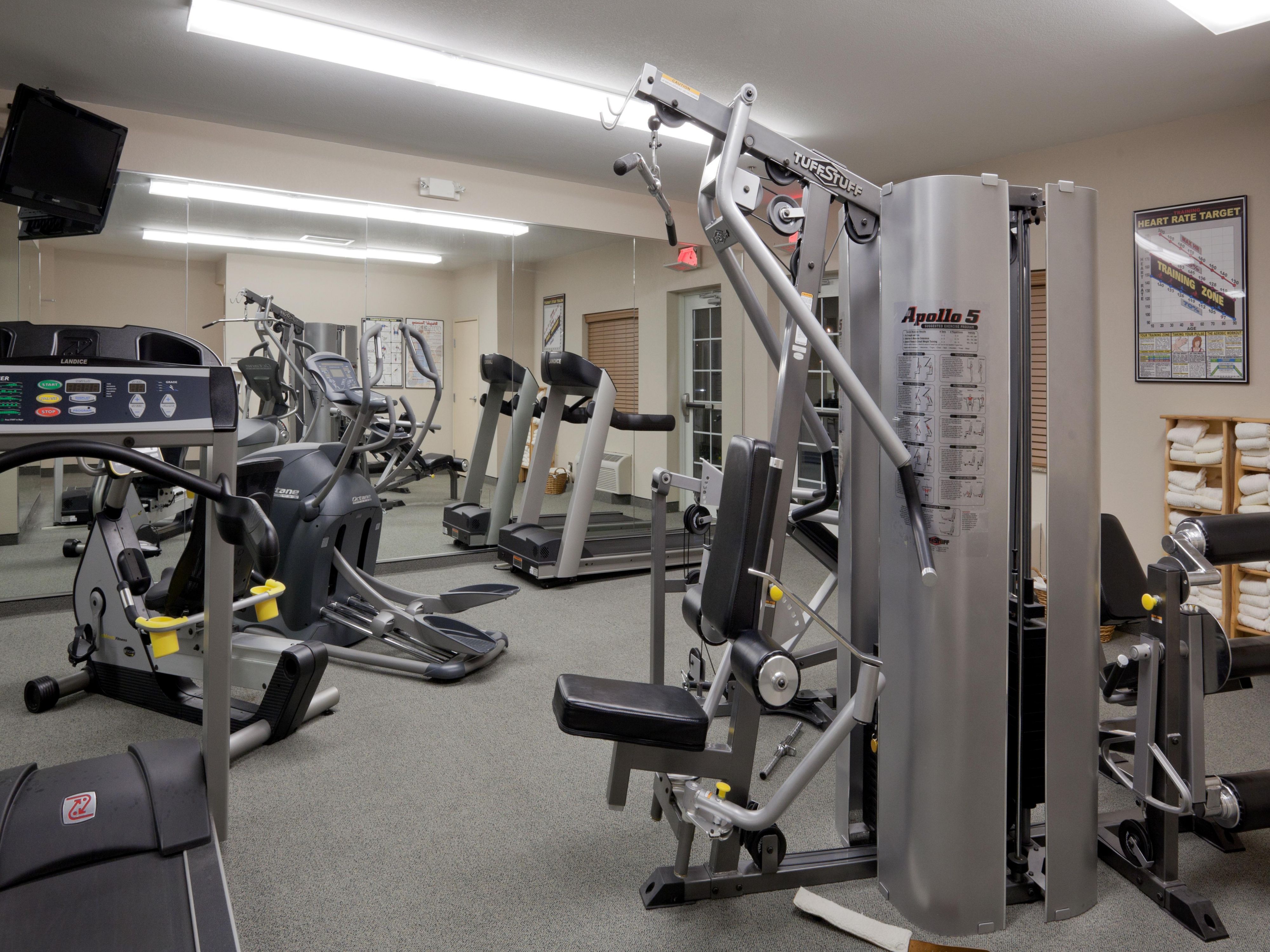 Fitness Center Open 24 hours daily-