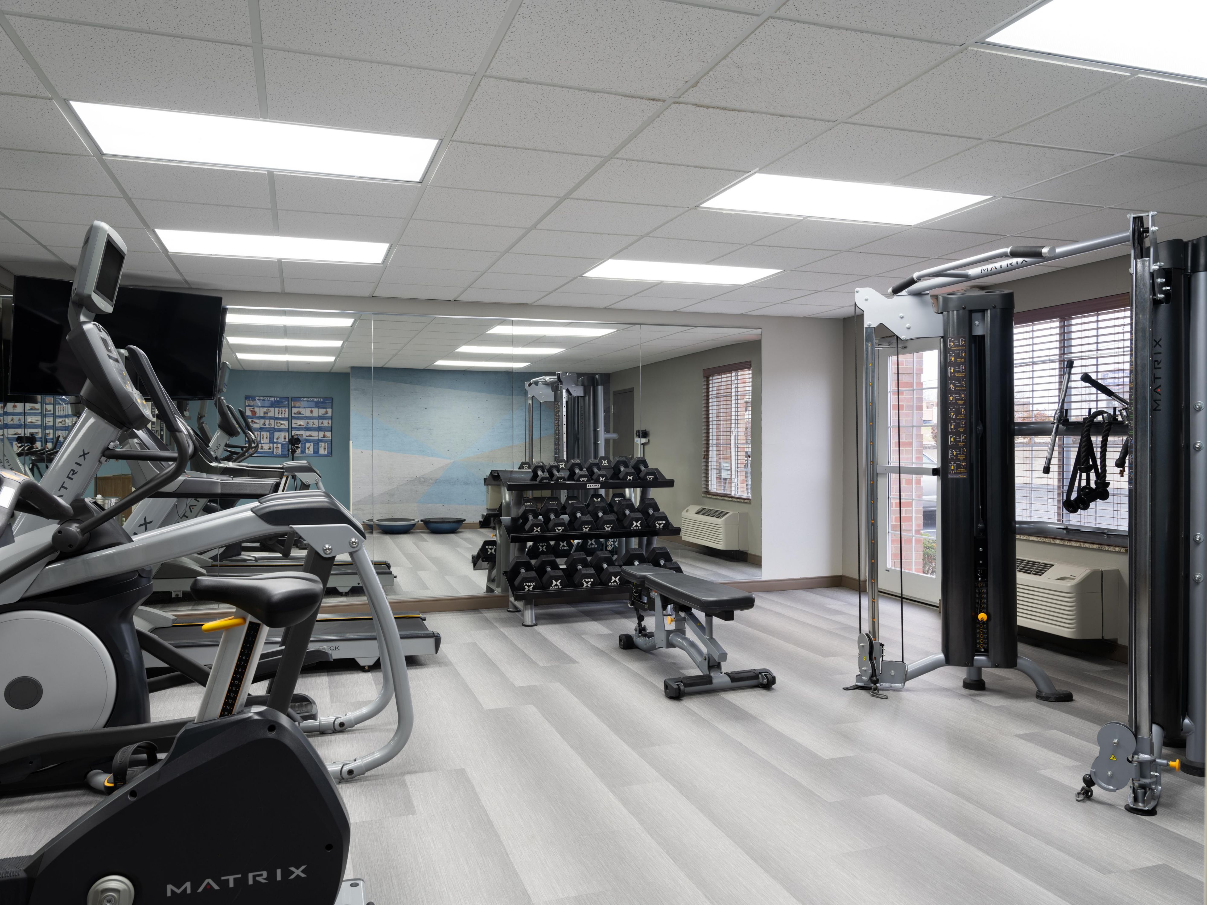 Keep your workout on track! Our fitness center awaits you! 