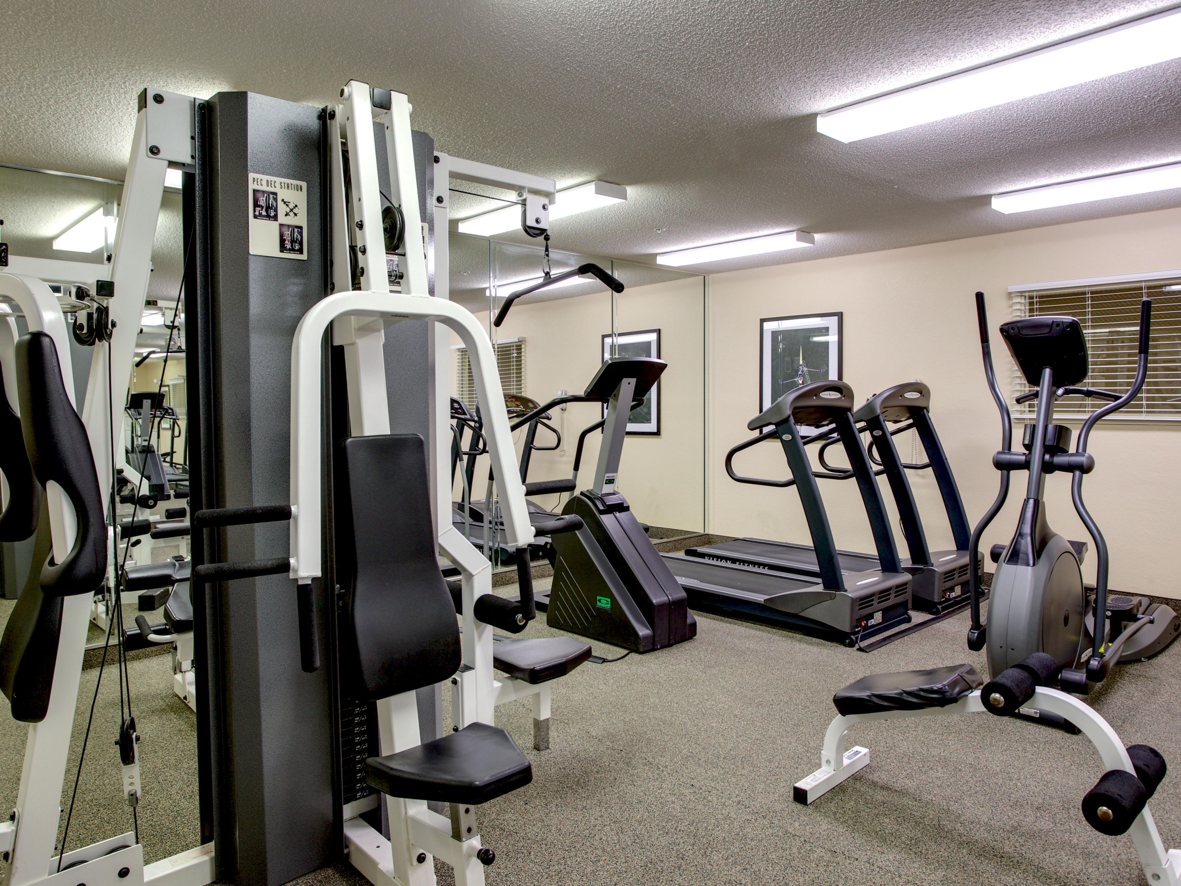 Keep up on your fitness routine in our on-site Fitness Center.