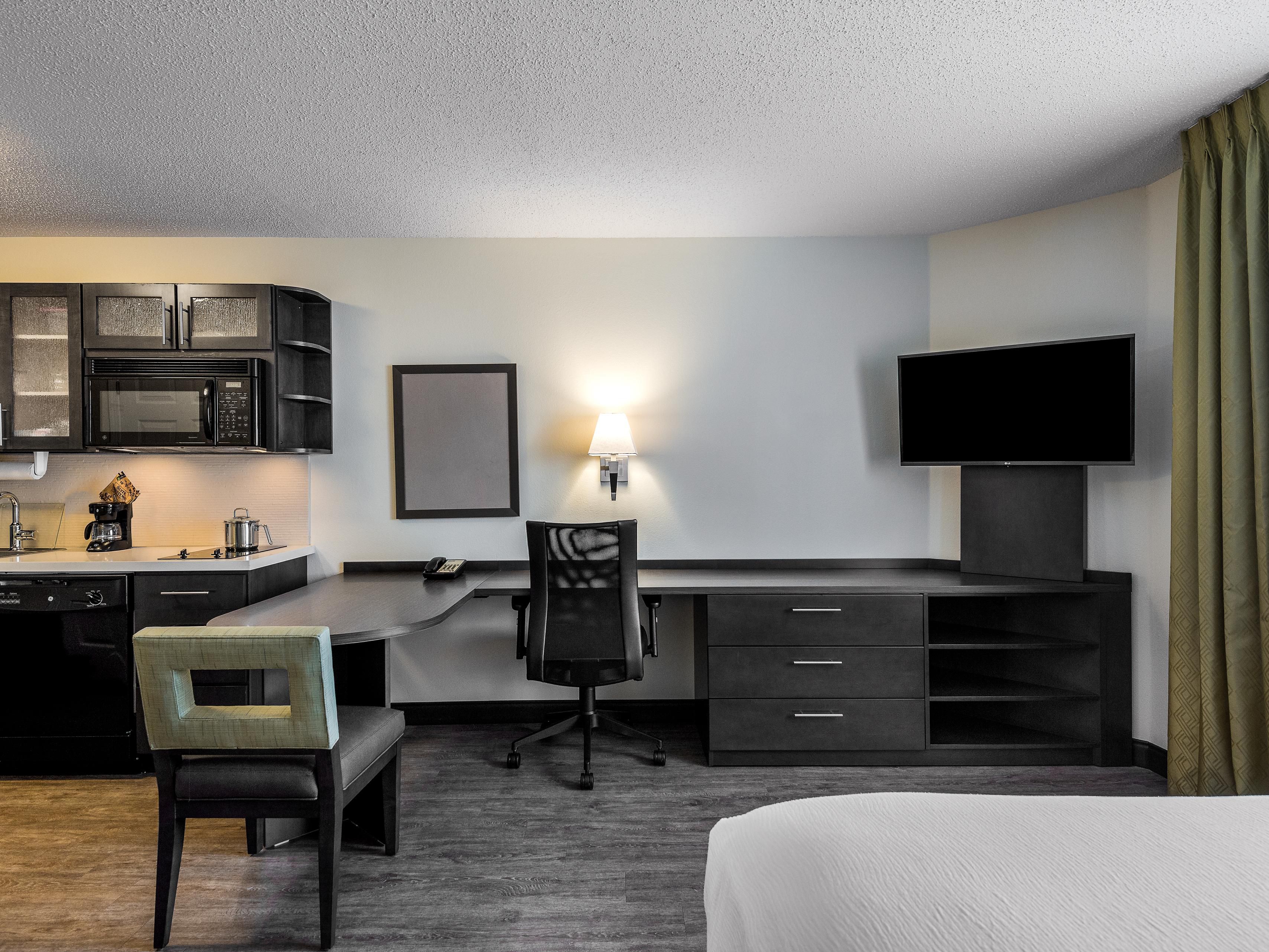 Keep up with work with our free Wi-Fi Internet.