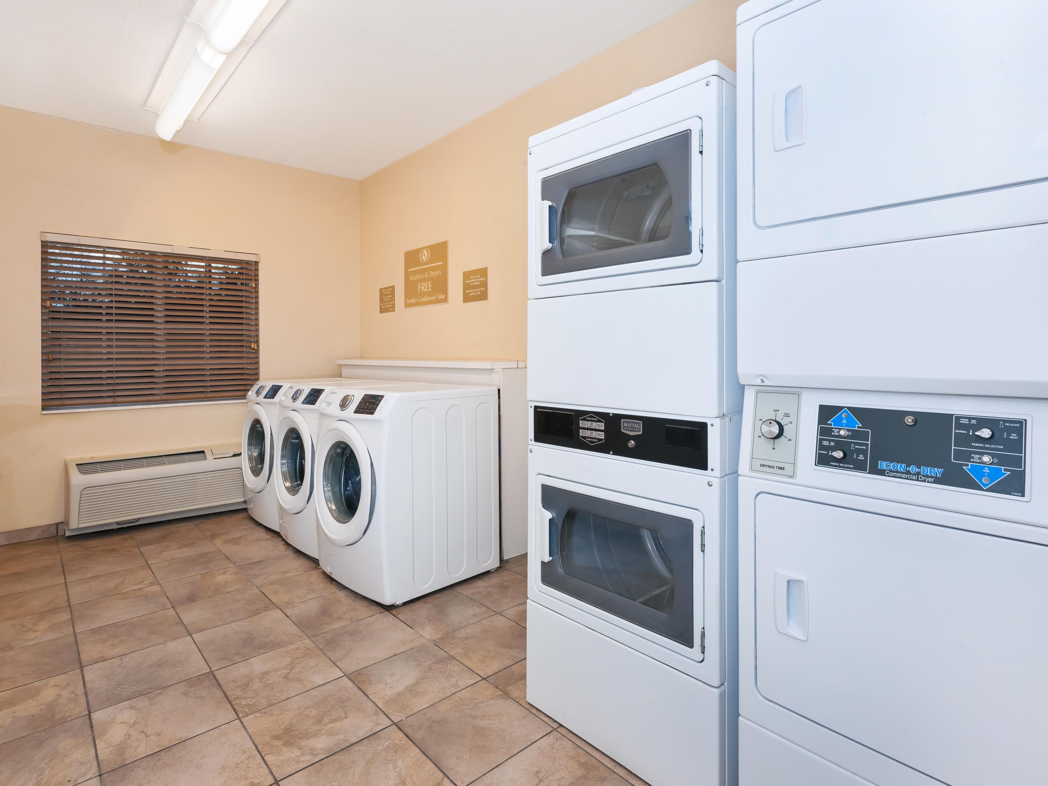 Enjoy On-site guest use laundry facilities as one of our many amenities.