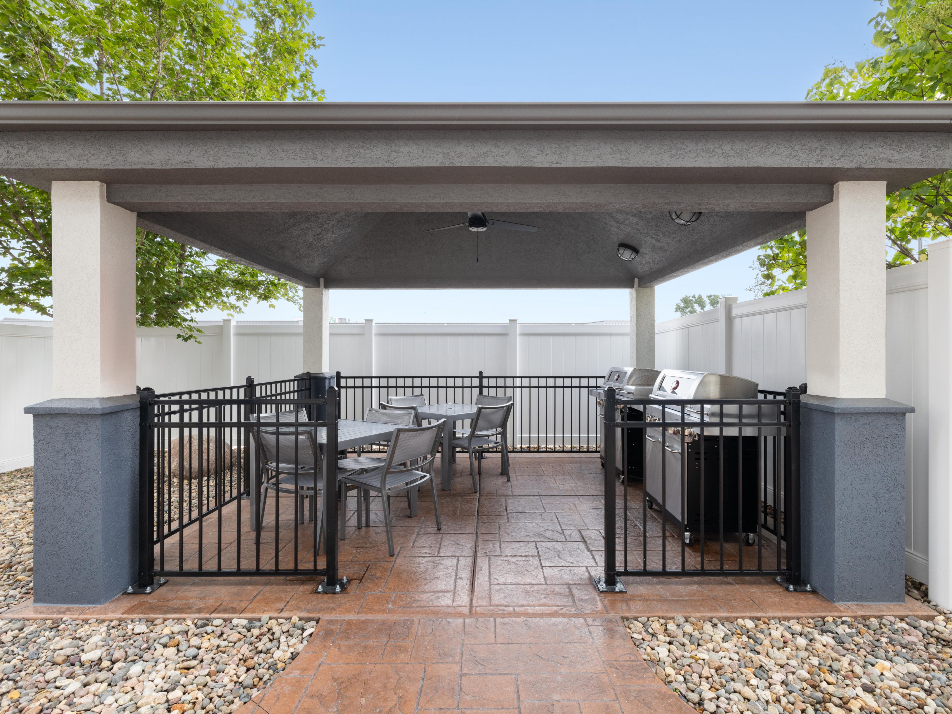 Outdoor Gazebo grill and patio area for Candlewood Suites guests
