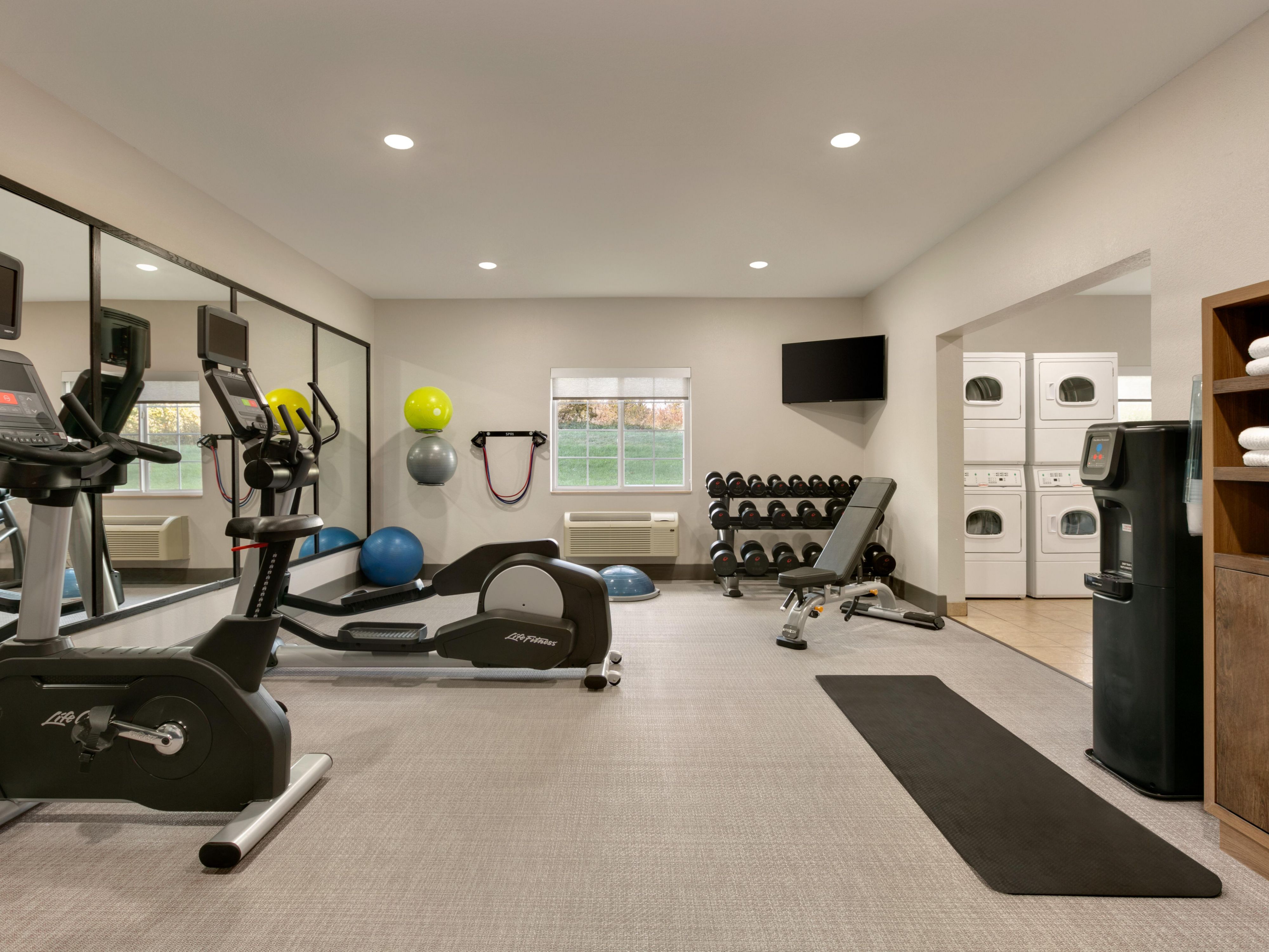 Never miss a work-out with our well-equipped fitness center.
