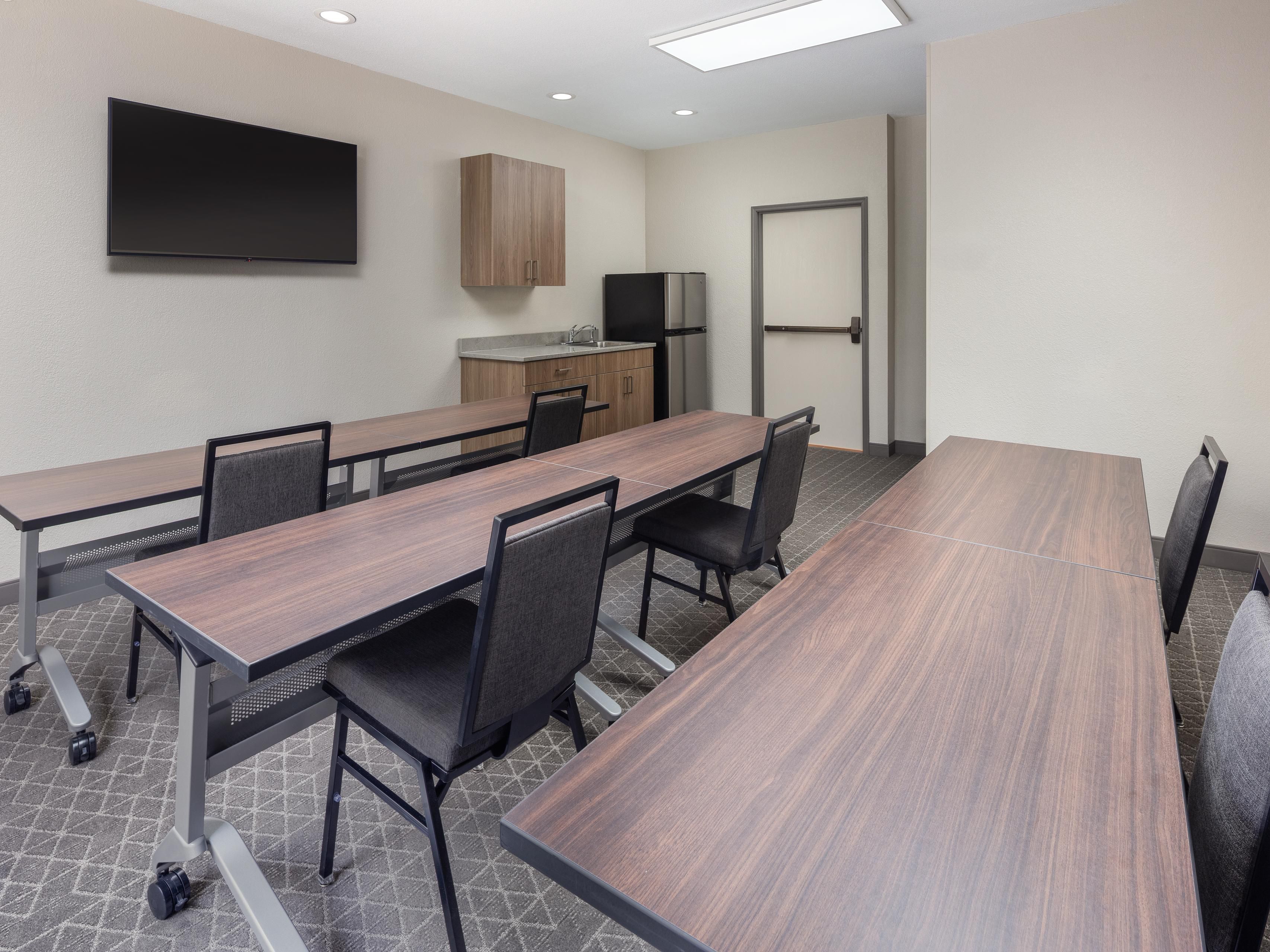 Small meetings can spark the biggest breakthroughs. Our boardroom, perfect for groups of up to 12, is free for guests and ideal for corporate meetings, interviews, or creative planning. Our Director of Sales is here to ensure your event is seamless and successful!