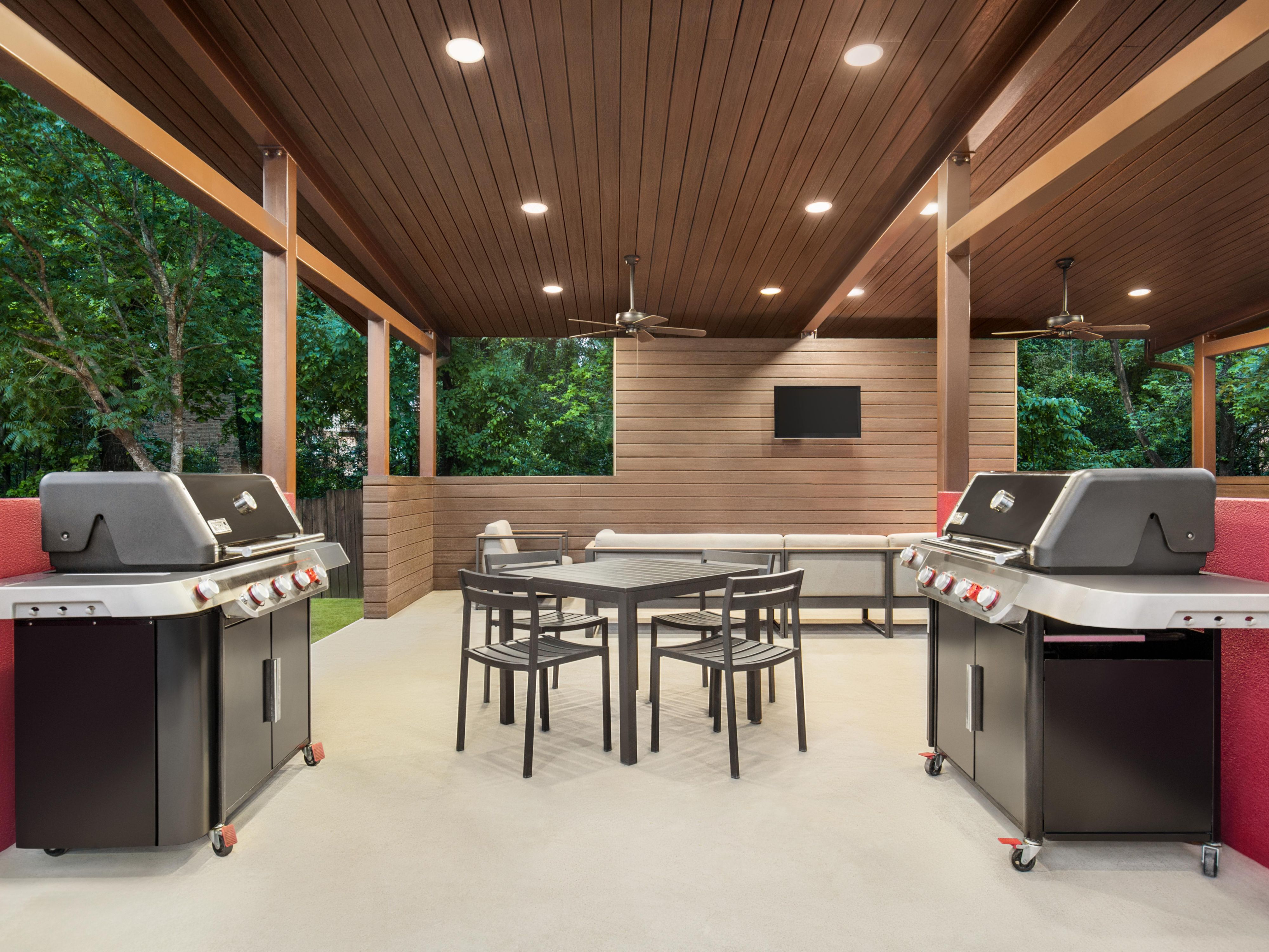 Our gazebo has all you need to grill and dine outside!