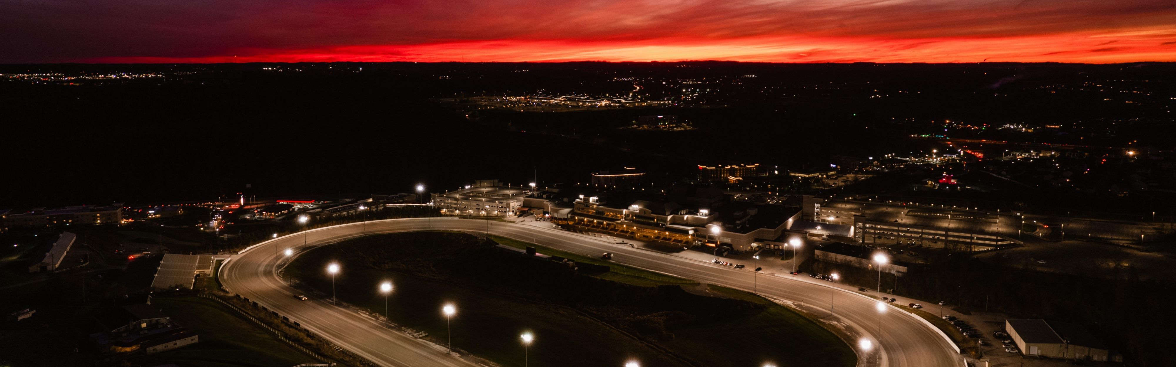 Just steps from the racetrack and full of excitement.