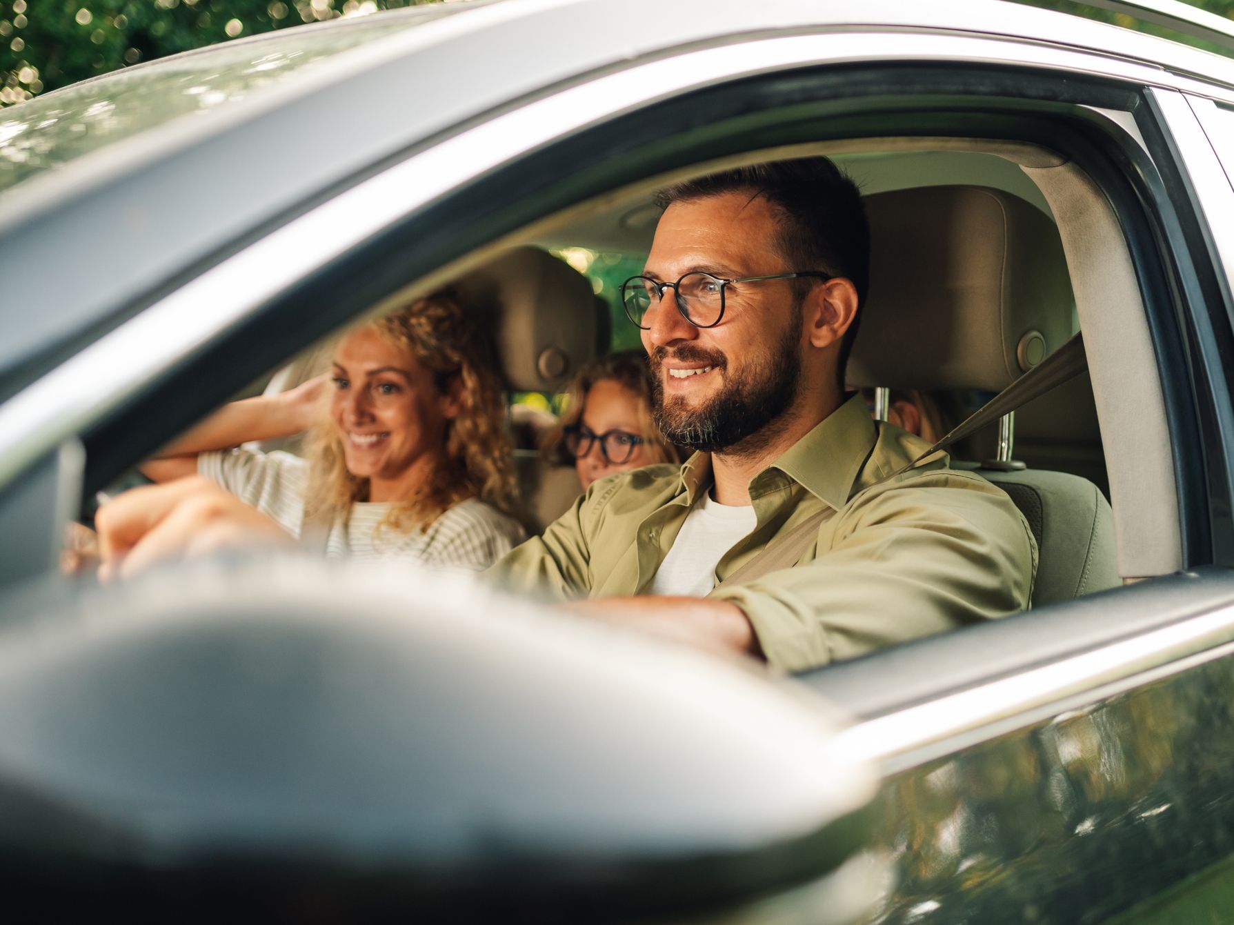 A family excited for an adventure