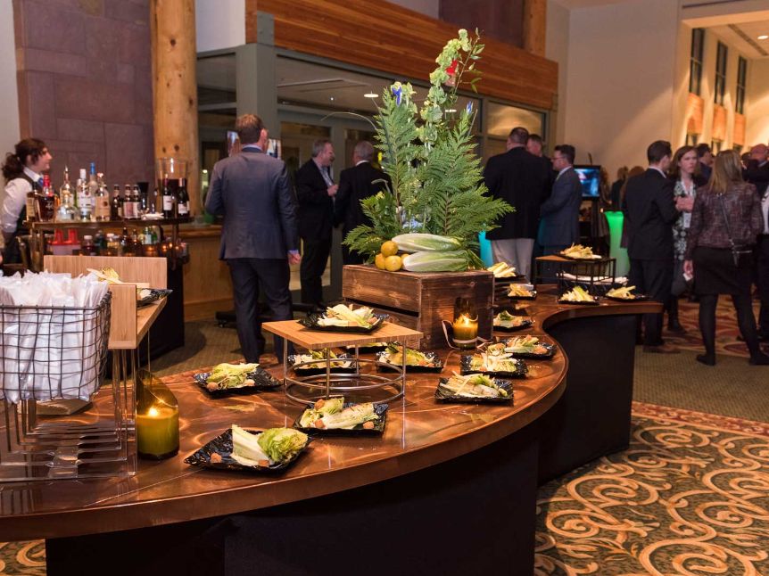 Guests enjoying catered event at Holiday Inn Estes Park