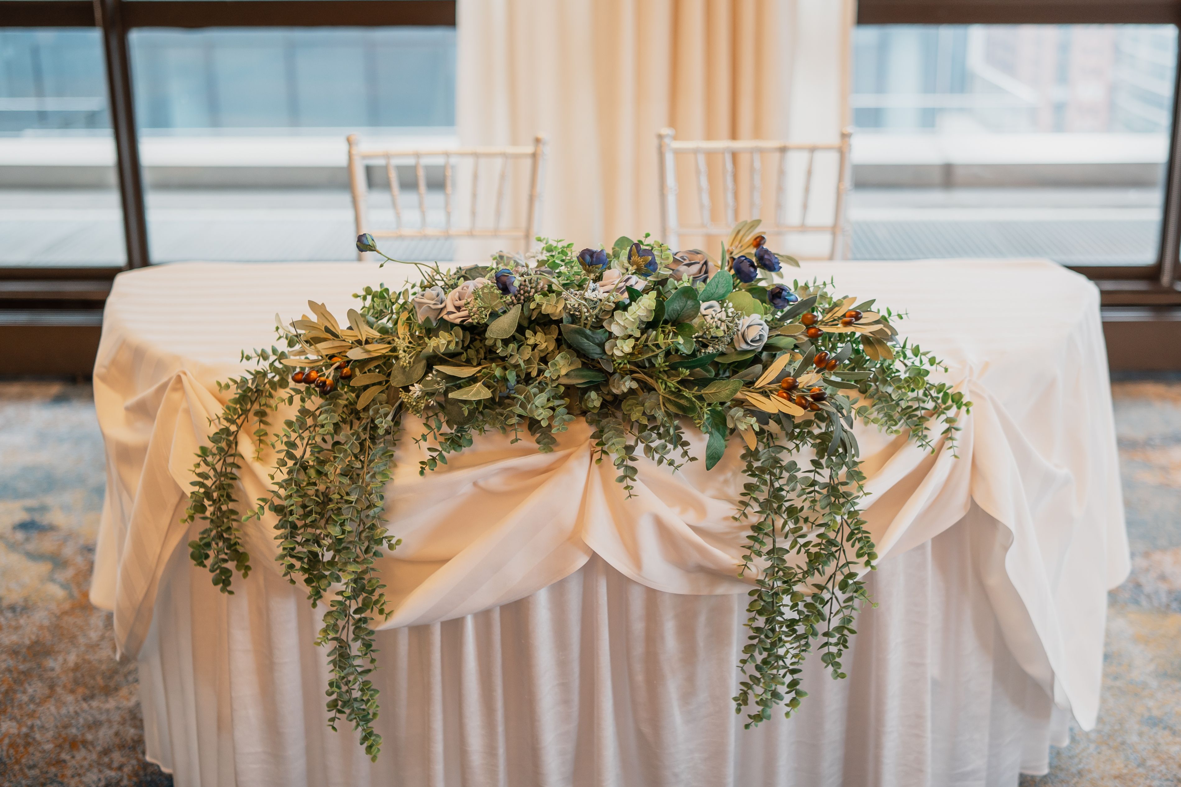 Bride and Groom Table