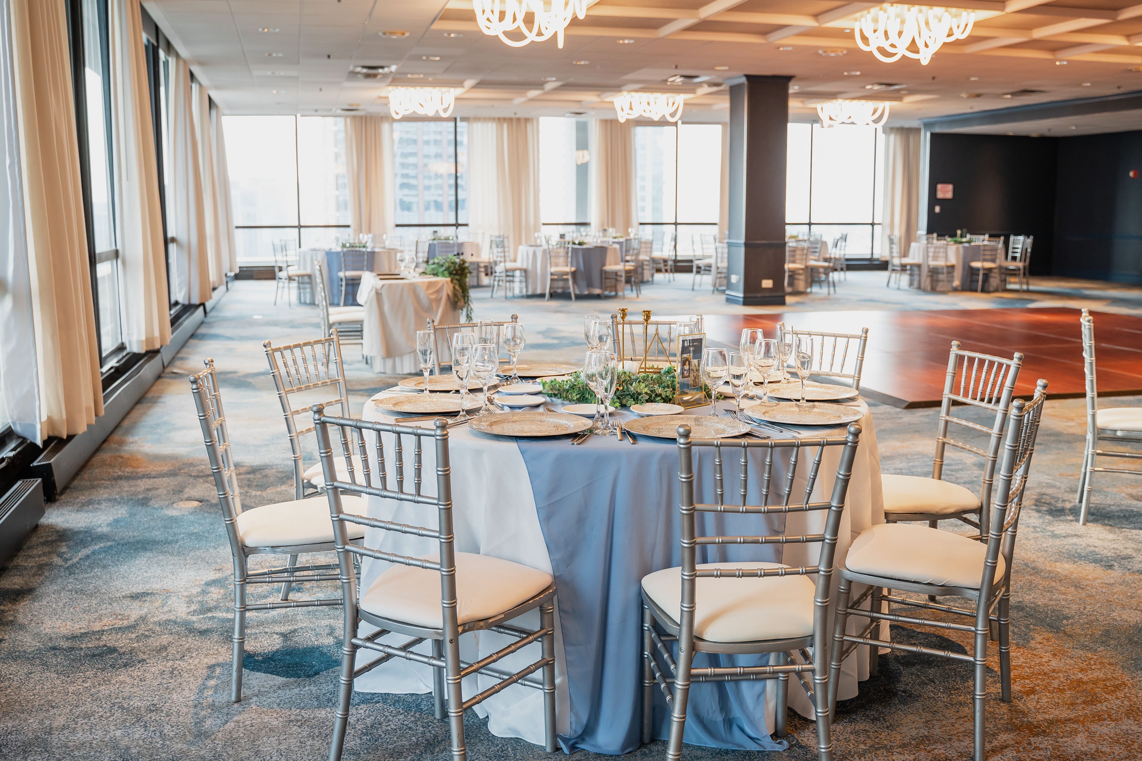 Wedding set up with dance floor
