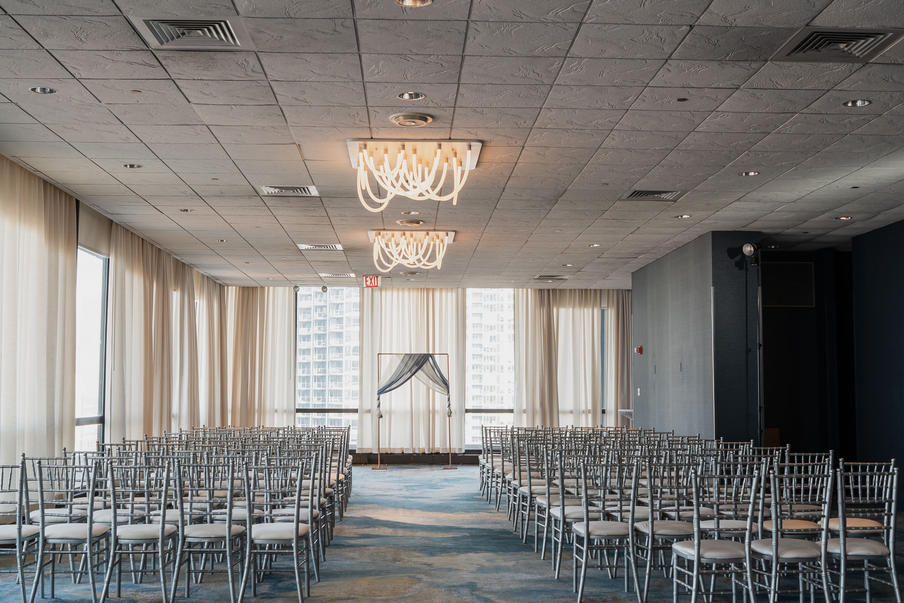 Chair set up wedding ceremony