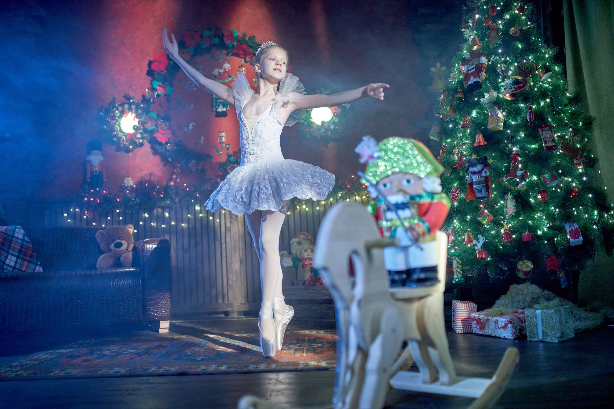 Young ballerina performing The Nutcracker.